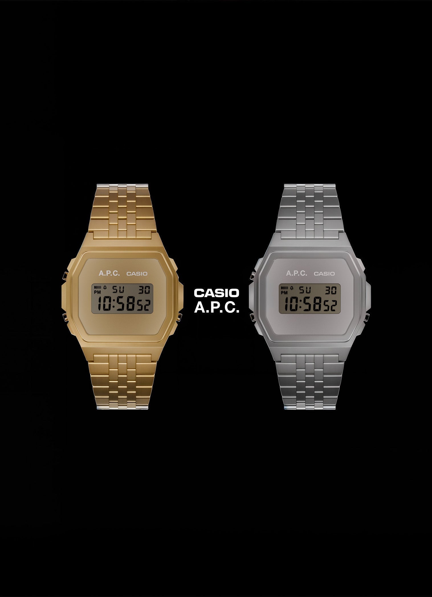 CASIO A.P.C. ゴールド デジタル腕時計 A.P.C. x CASIO - Fusion of Minimalist Elegance and Technology | A.P.C.