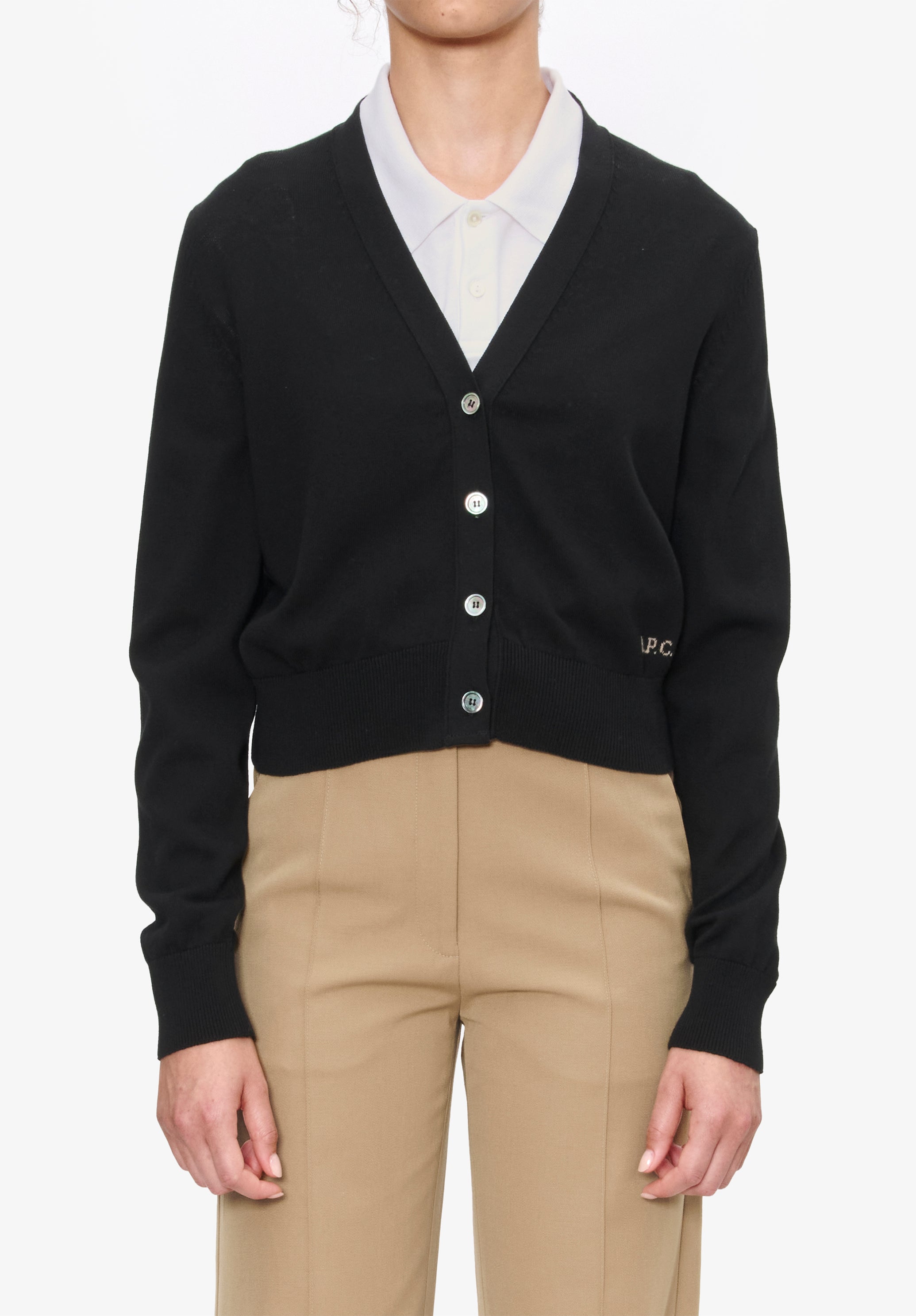 Deep V-neck cardigan - 4