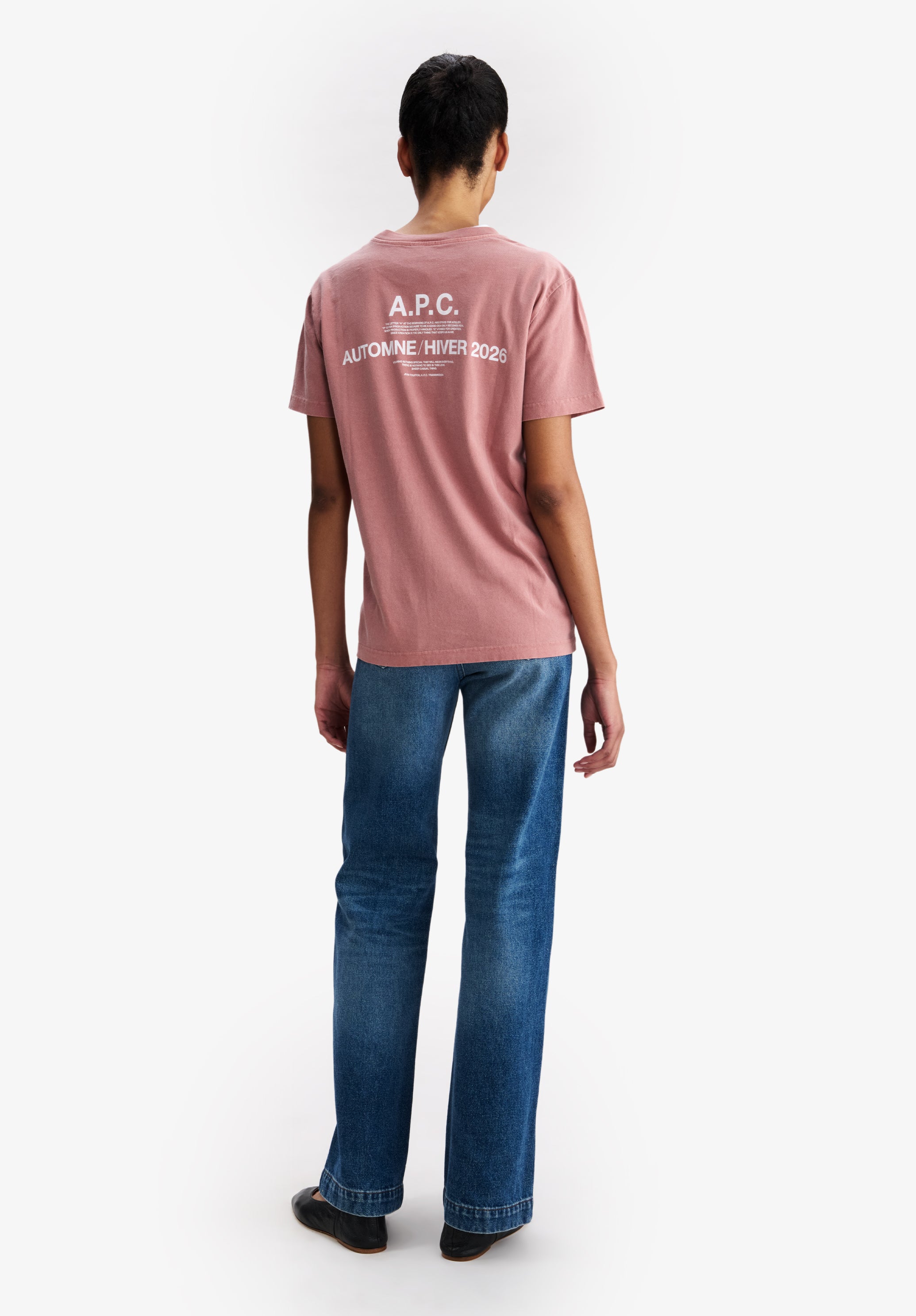 Raspberry pink A.P.C. Autumn 27 t-shirt - 5