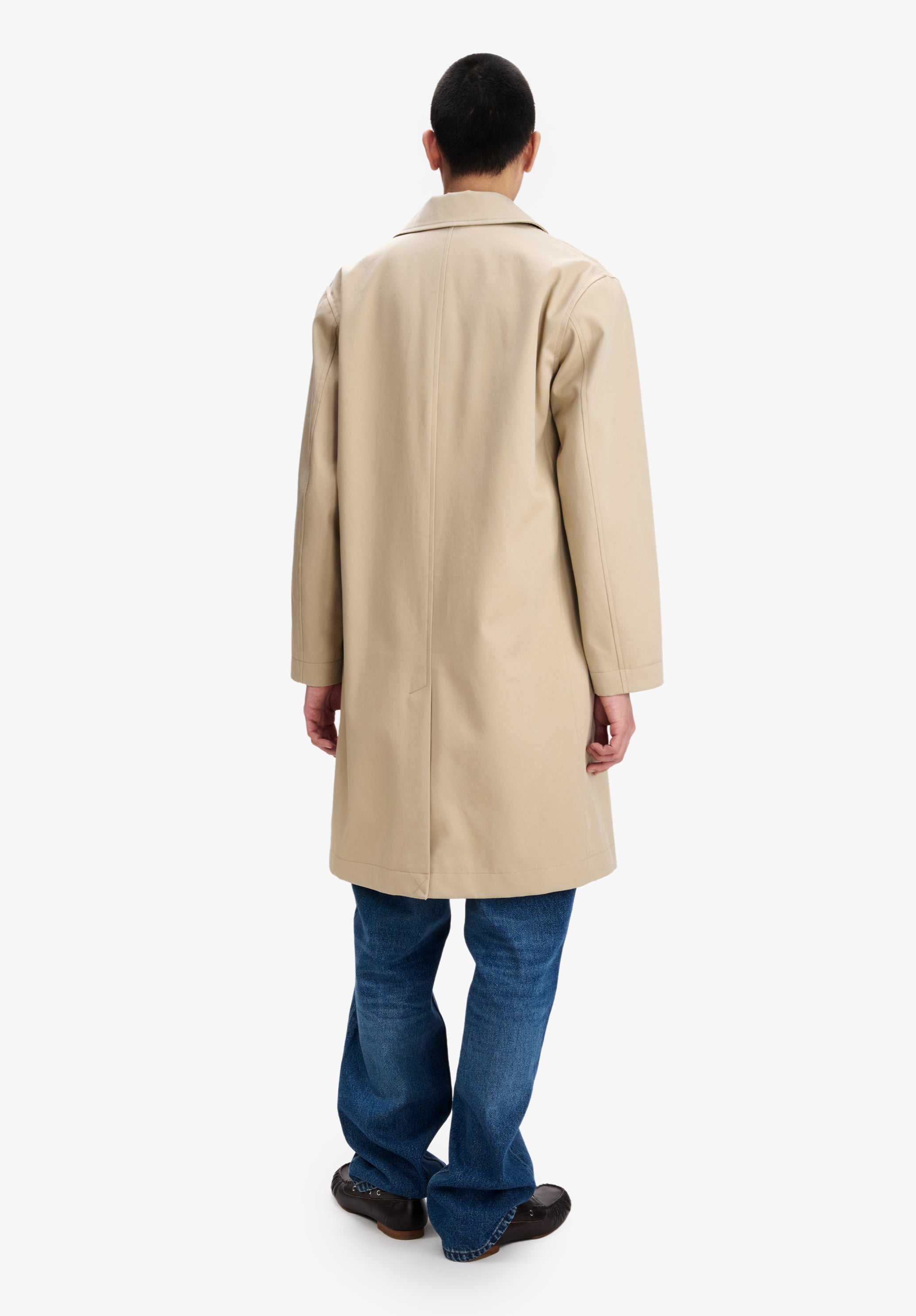 Beige cotton gabardine mac - 2