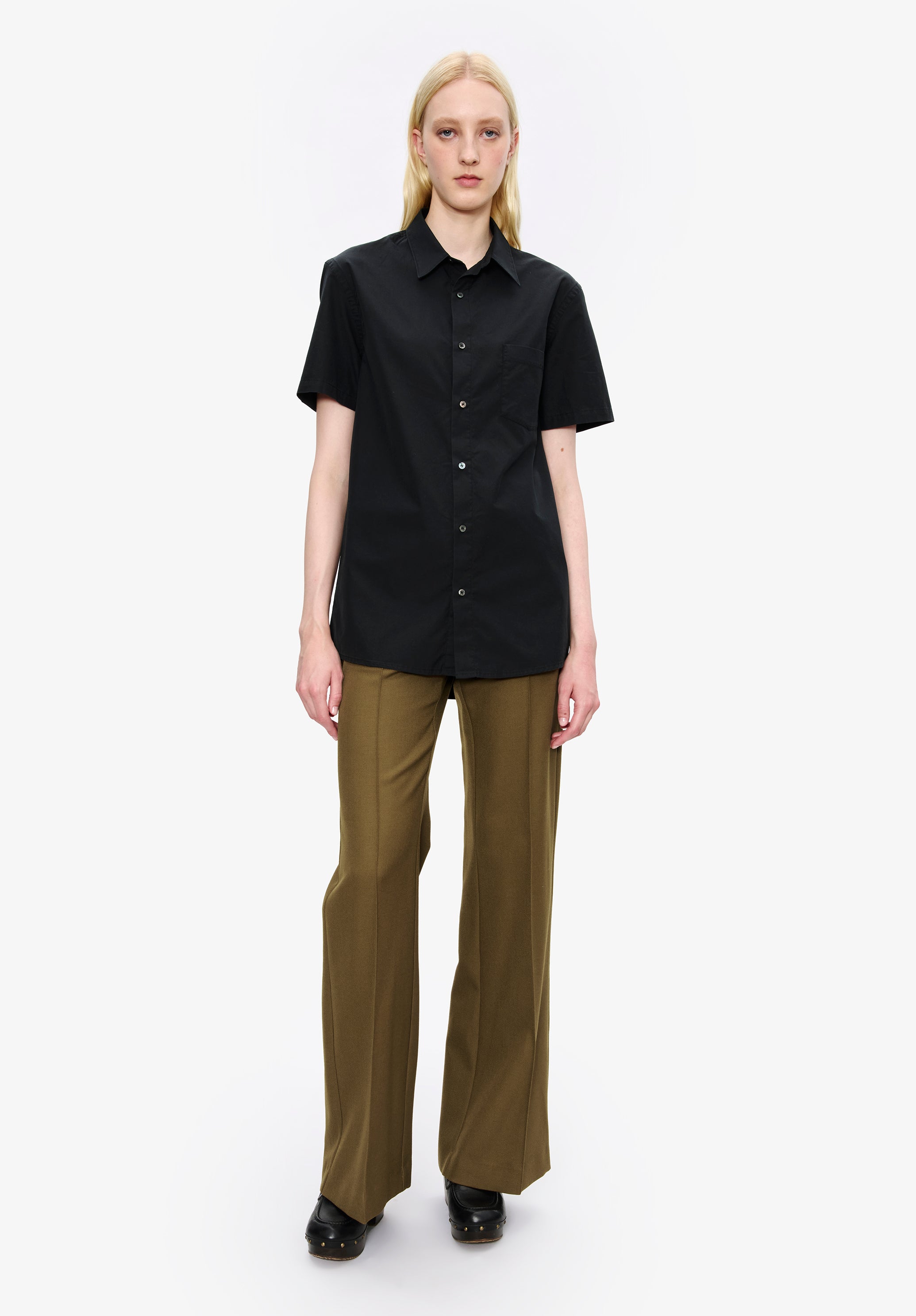 Poplin short-sleeve shirt - 1