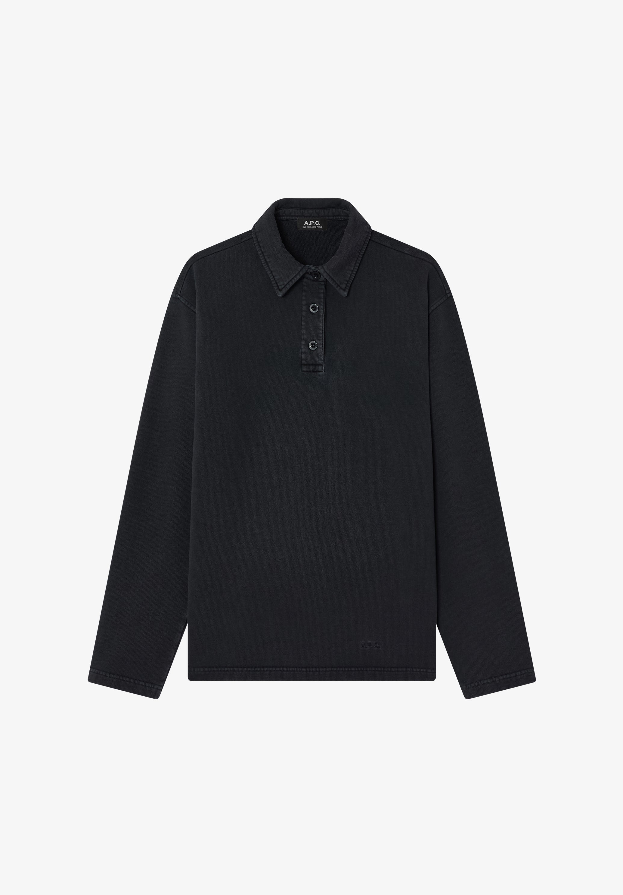 トップス C.E cavempt BLEACHD RIB LONG SLEEVE POLO Long-sleeve unisex polo shirt | A.P.C.