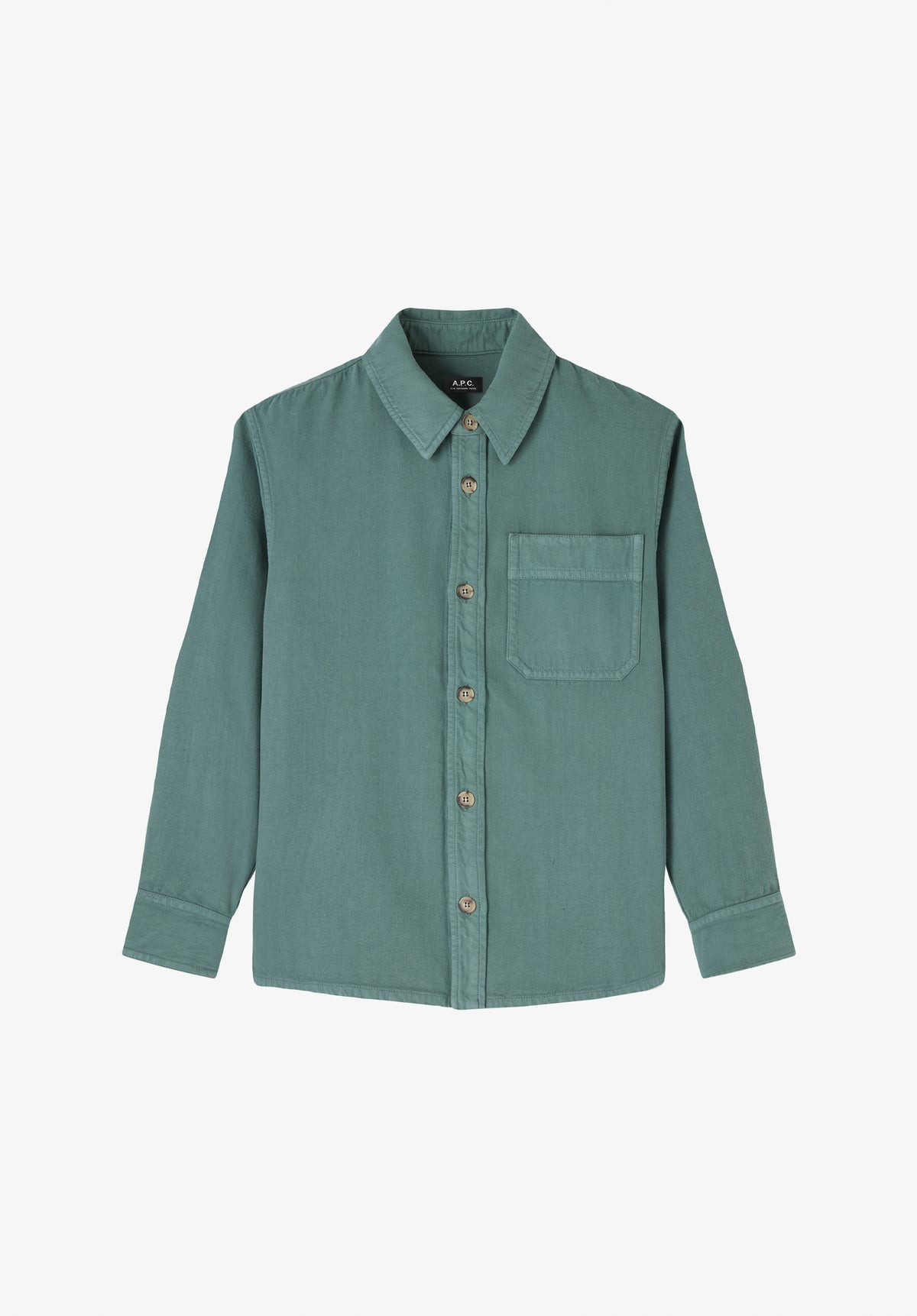 Loose-fit green overshirt