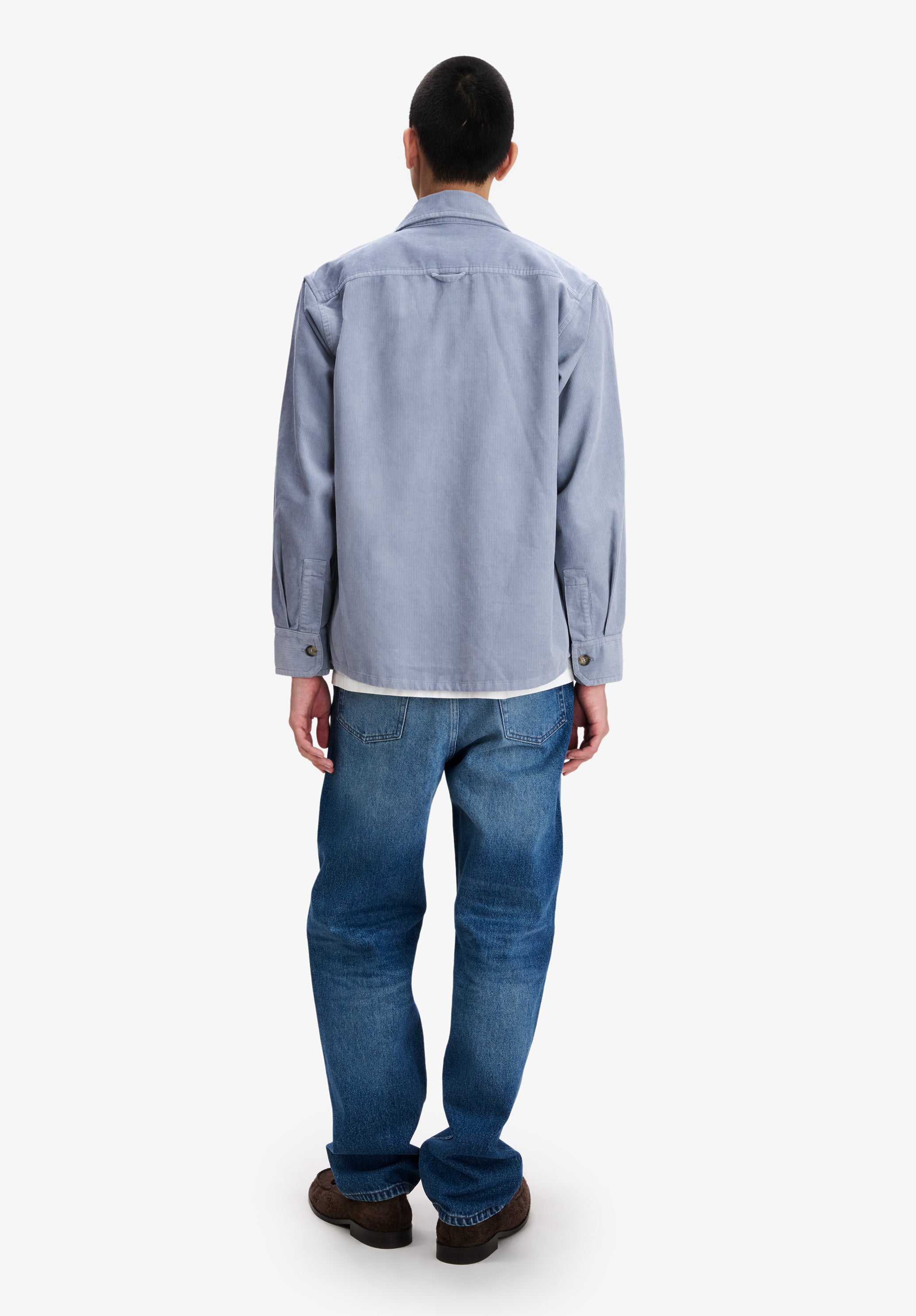 Oversized overshirt in stone-washed corduroy - 2