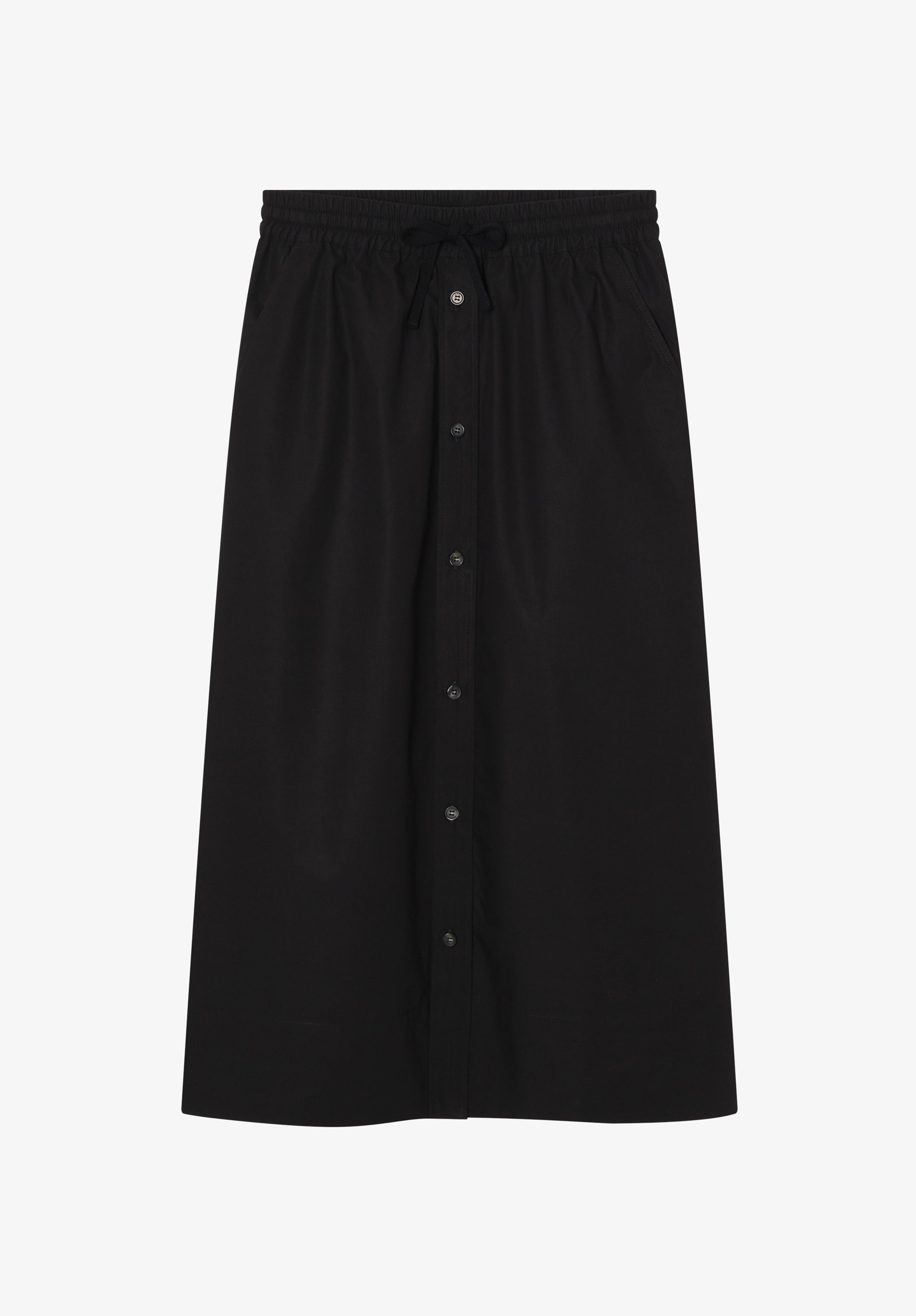 Long black organic cotton skirt - 0