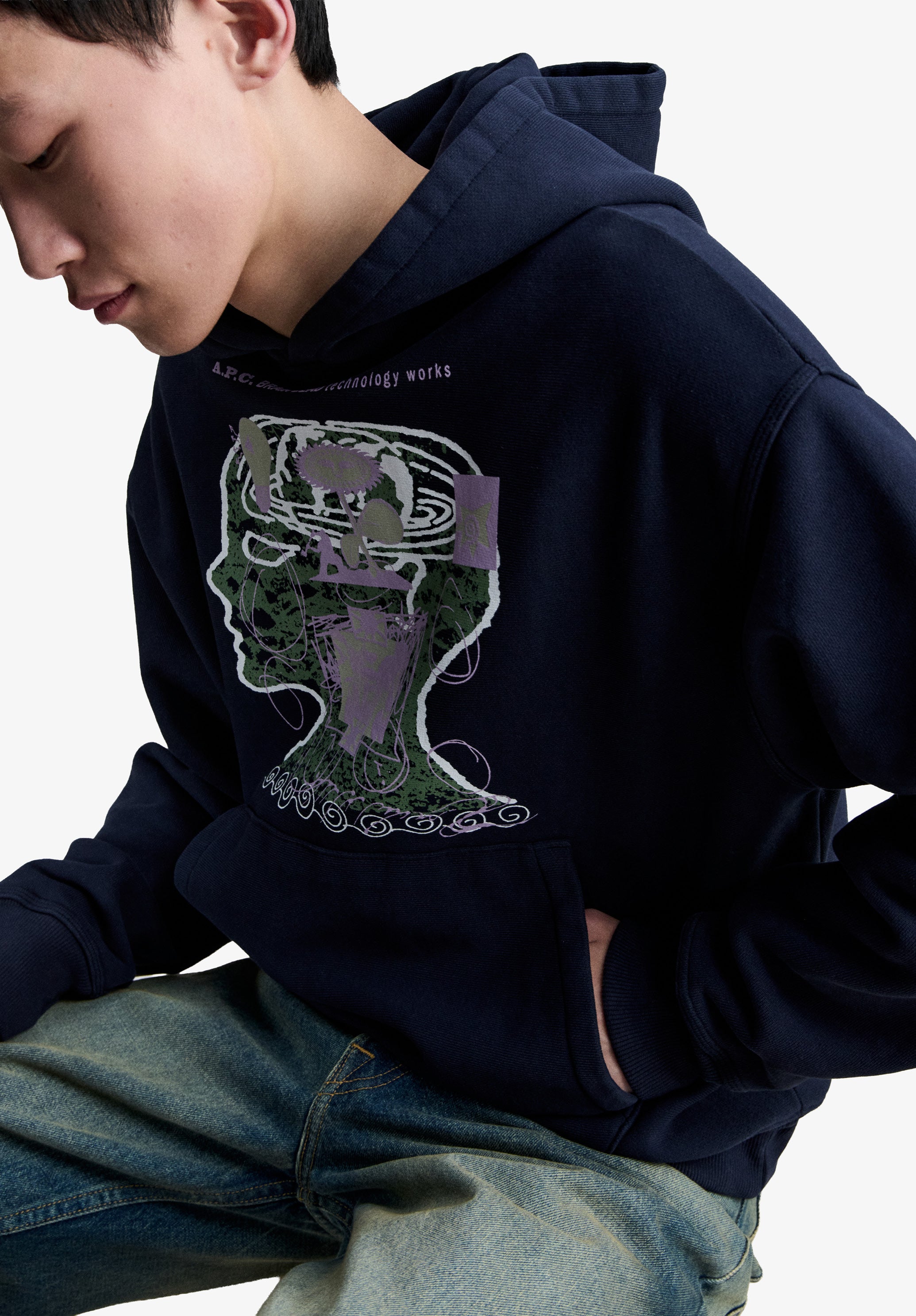 A.P.C. x Brain Dead Technology Works hoodie - 2