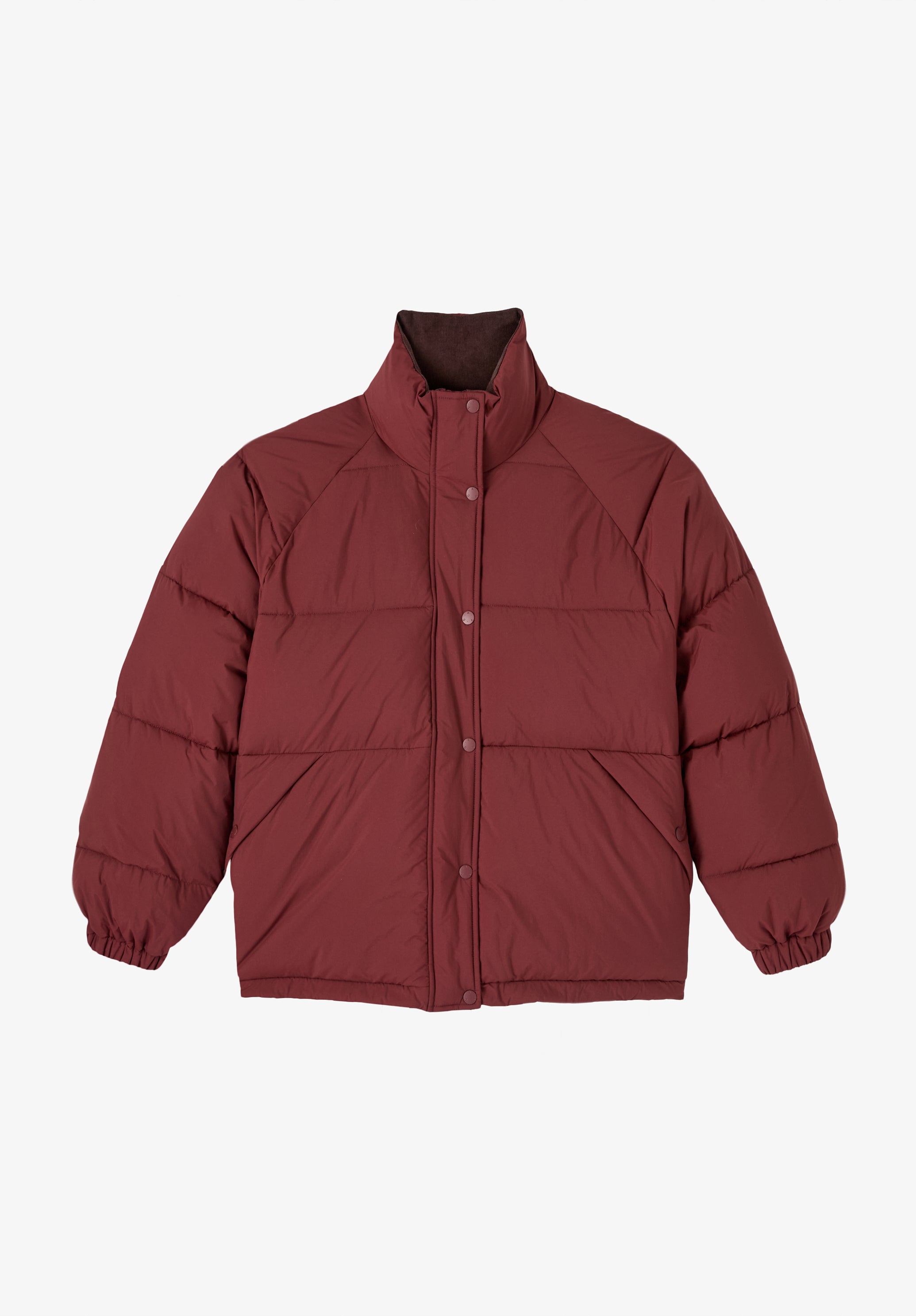 Burgundy water-repellent puffer jacket - 0