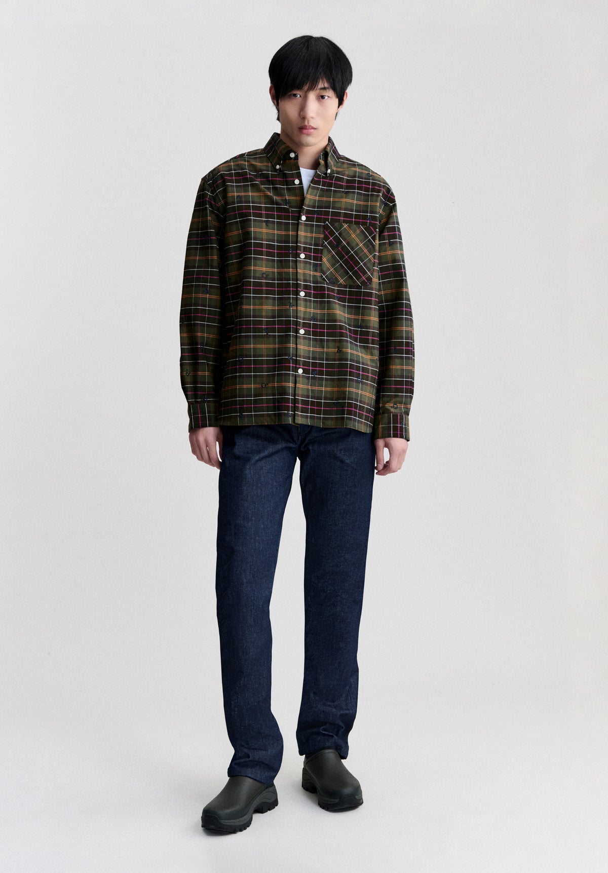 Monogram Tartan Shirt A.P.C X Barbour
