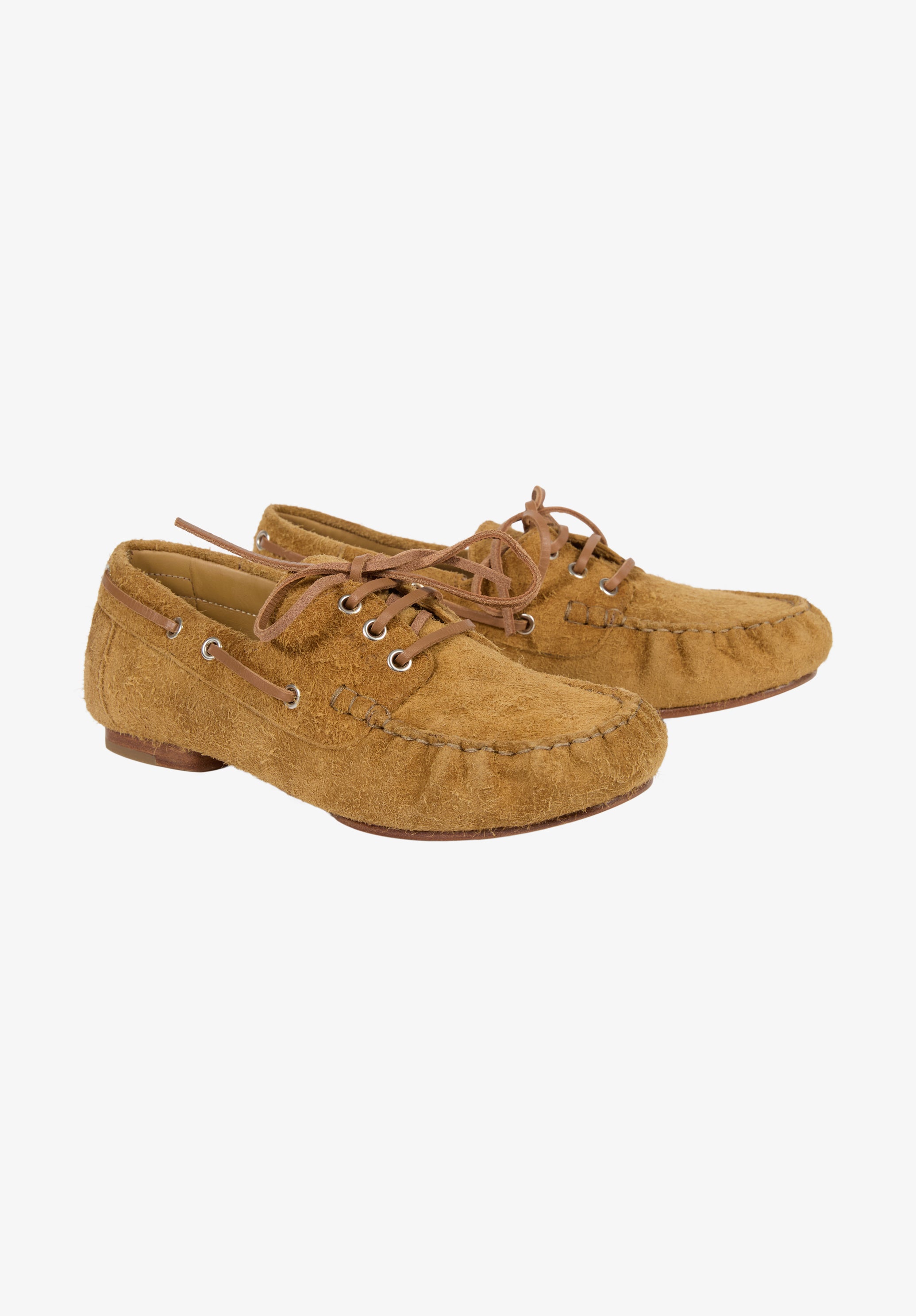 Hairy split leather boat shoes - 2