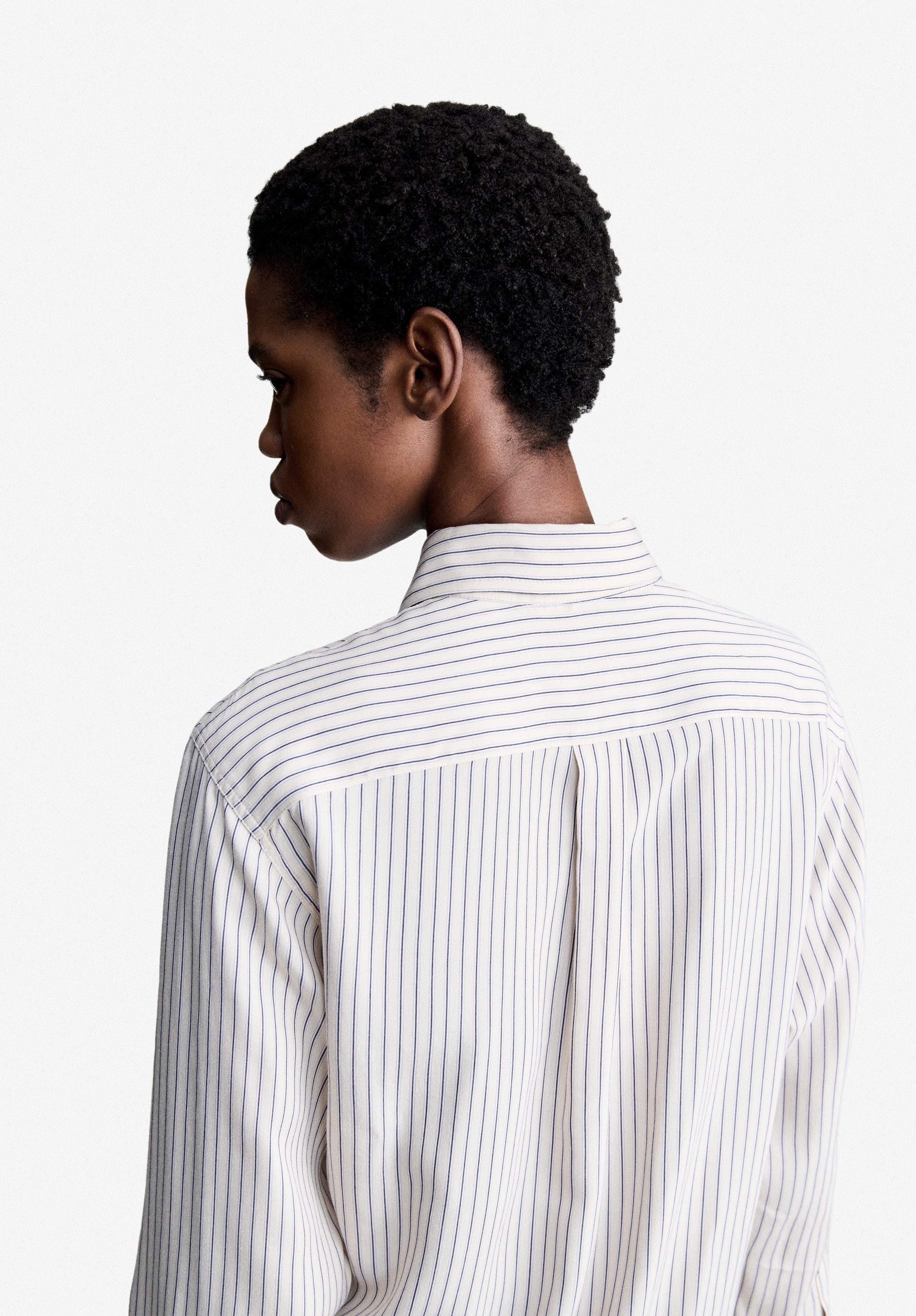 Flowing ecru striped shirt - 5