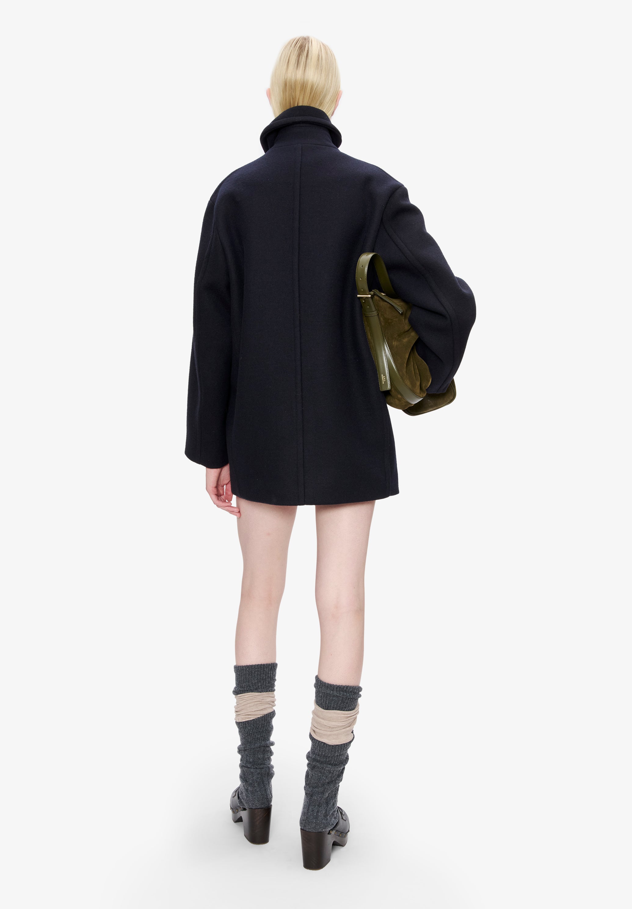 Recycled wool pea coat - 3