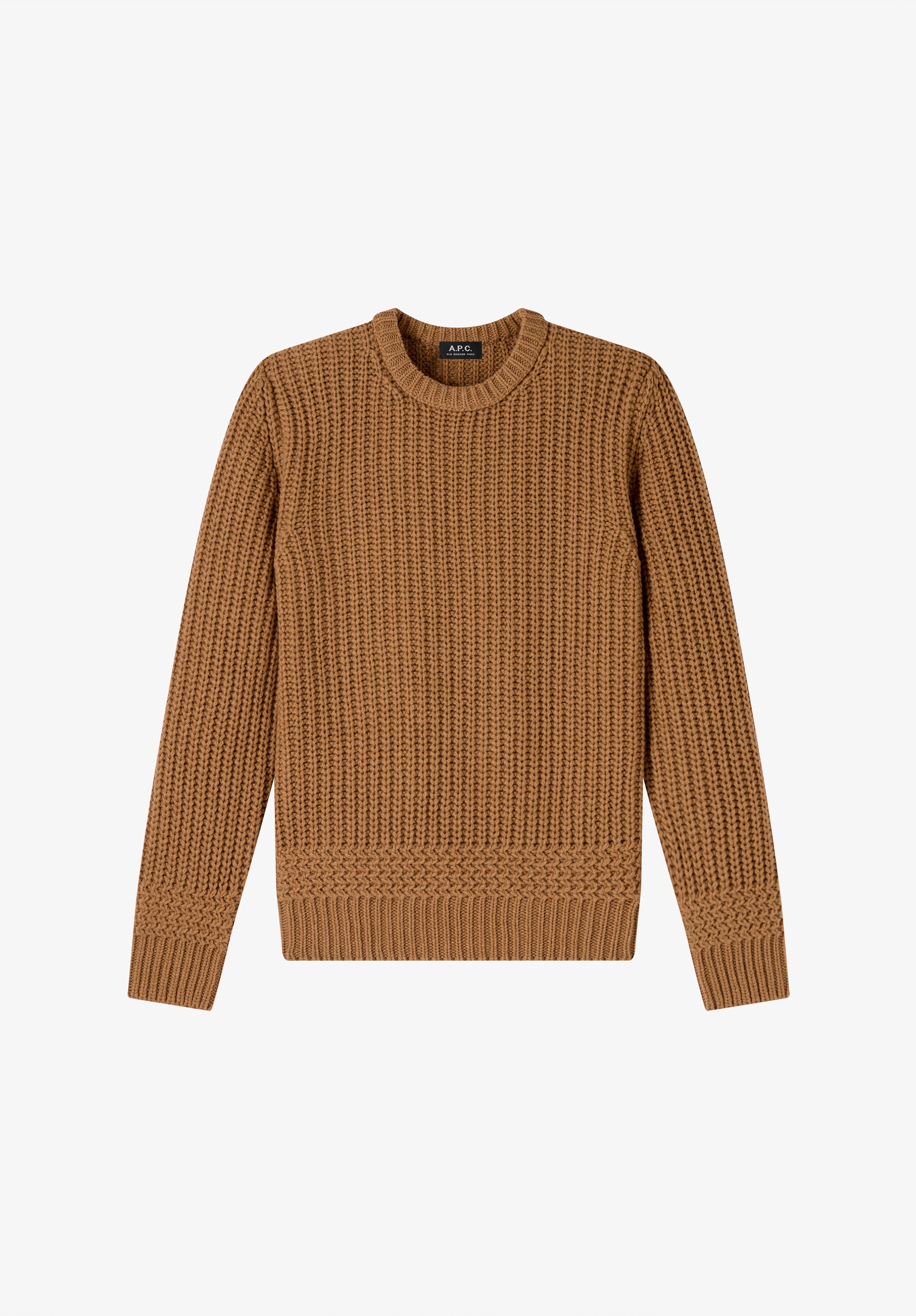 Camel sweater in recycled wool - 0