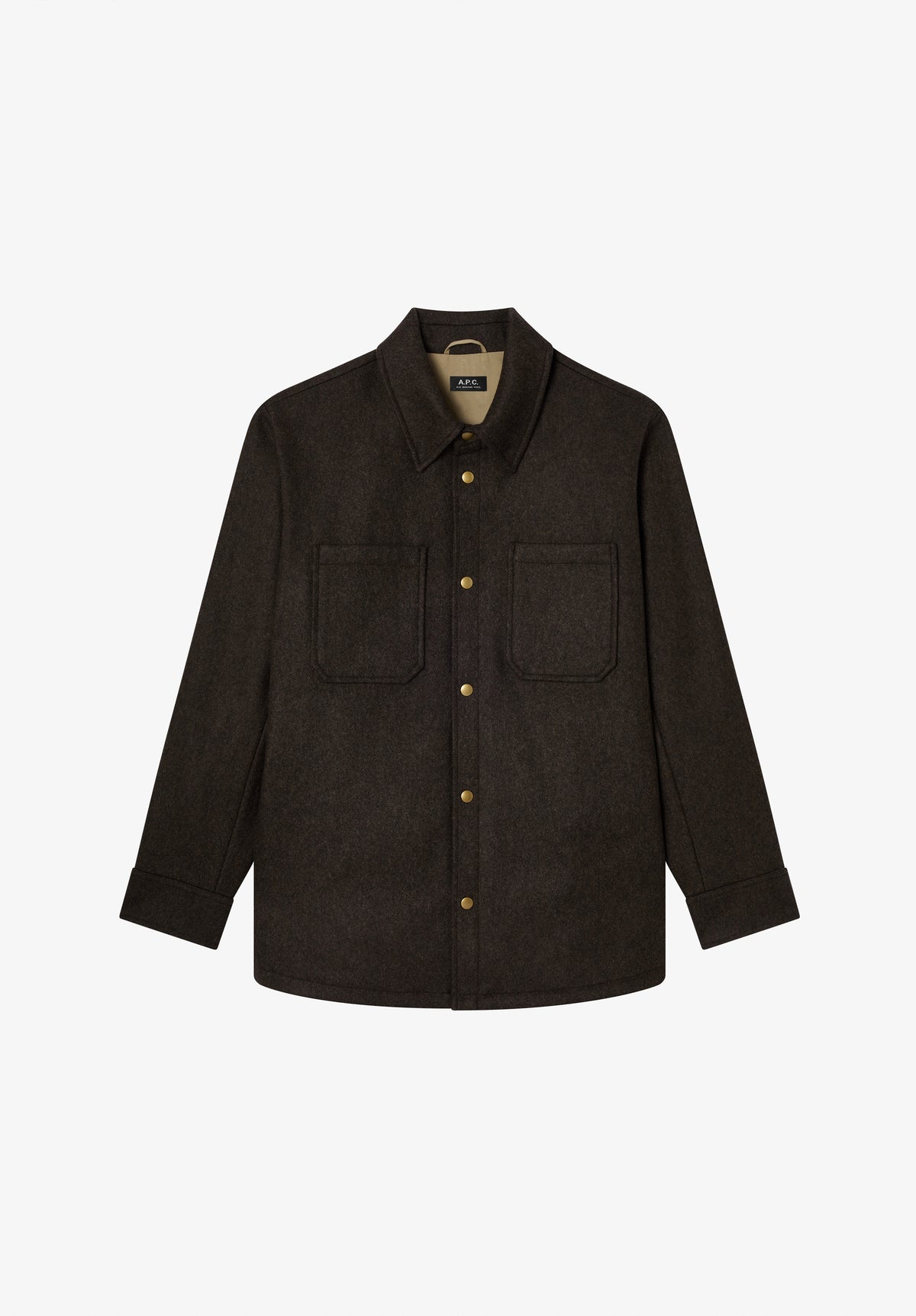 Thick heather brown wool jacket