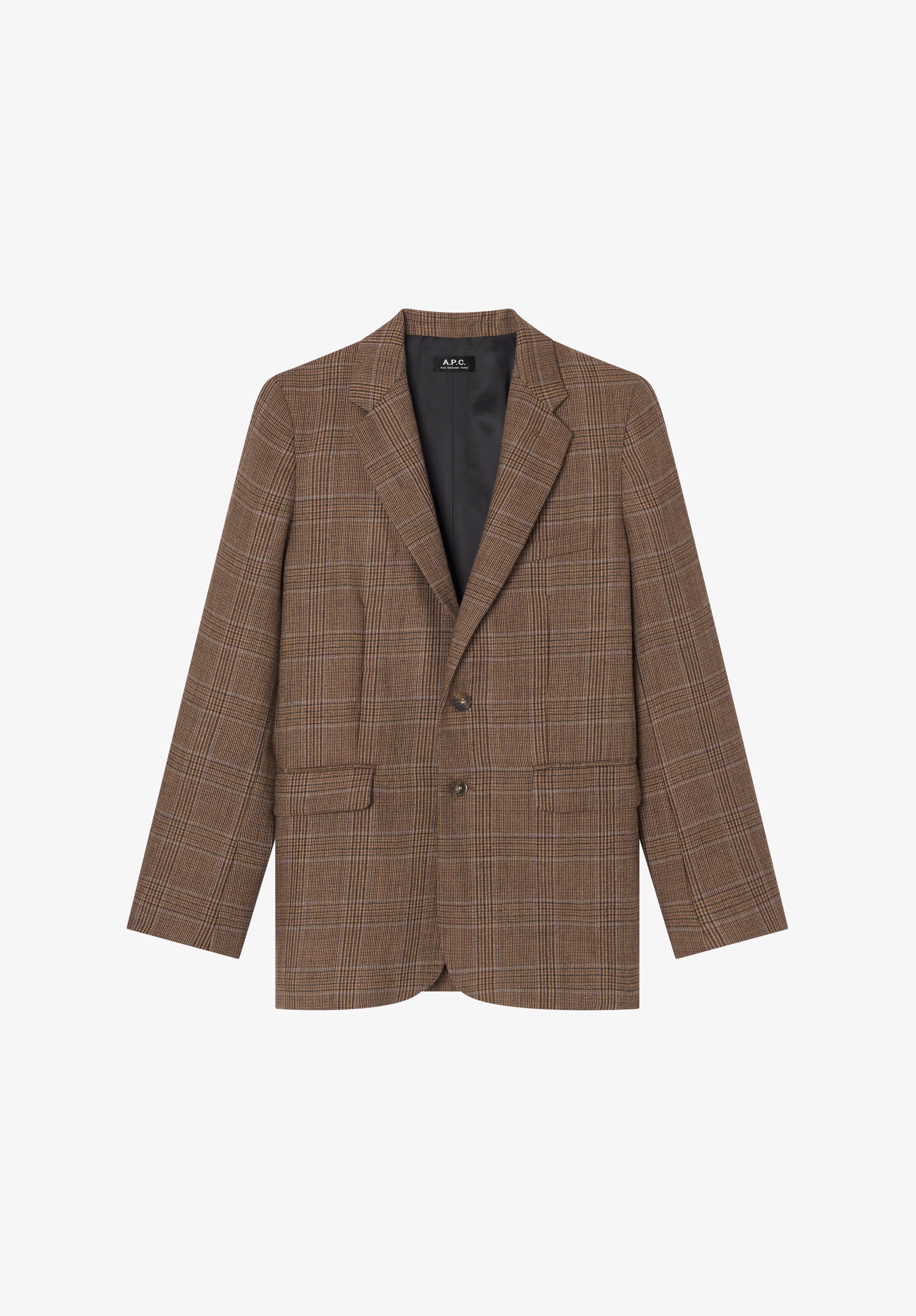Brown check wool jacket | A.P.C.