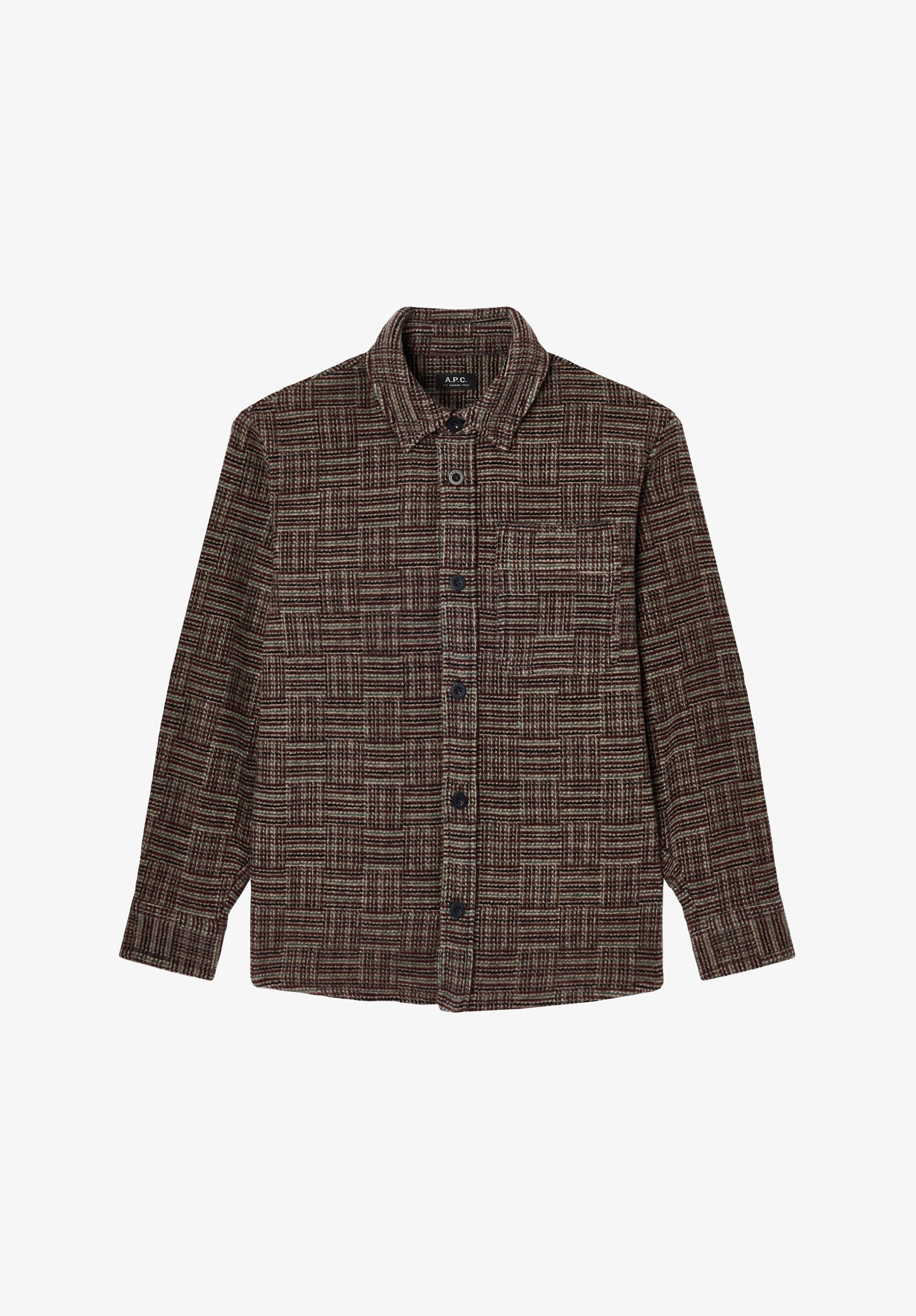 Dickes bordeauxrotes Overshirt