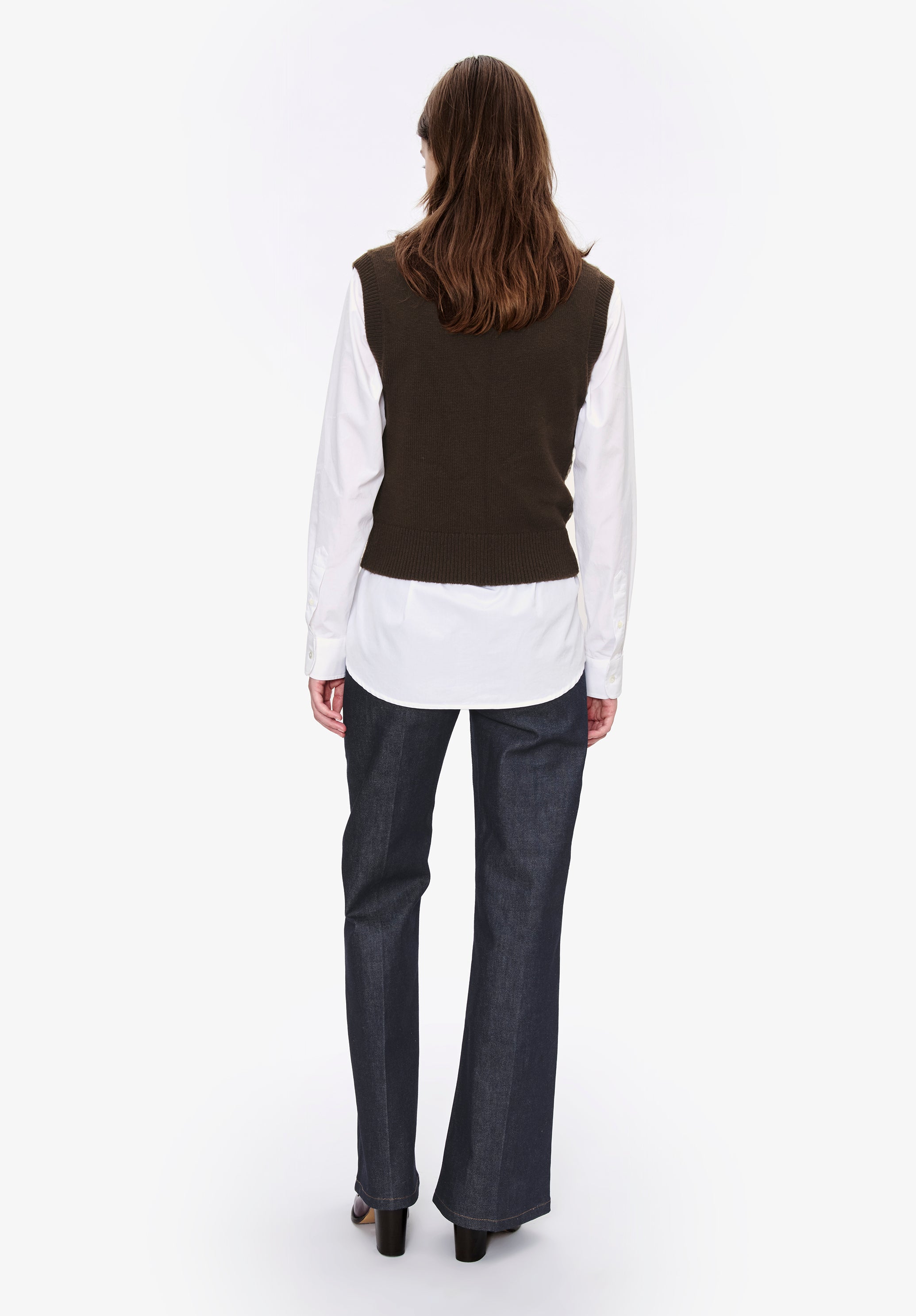 Jacquard sleeveless jumper - 3