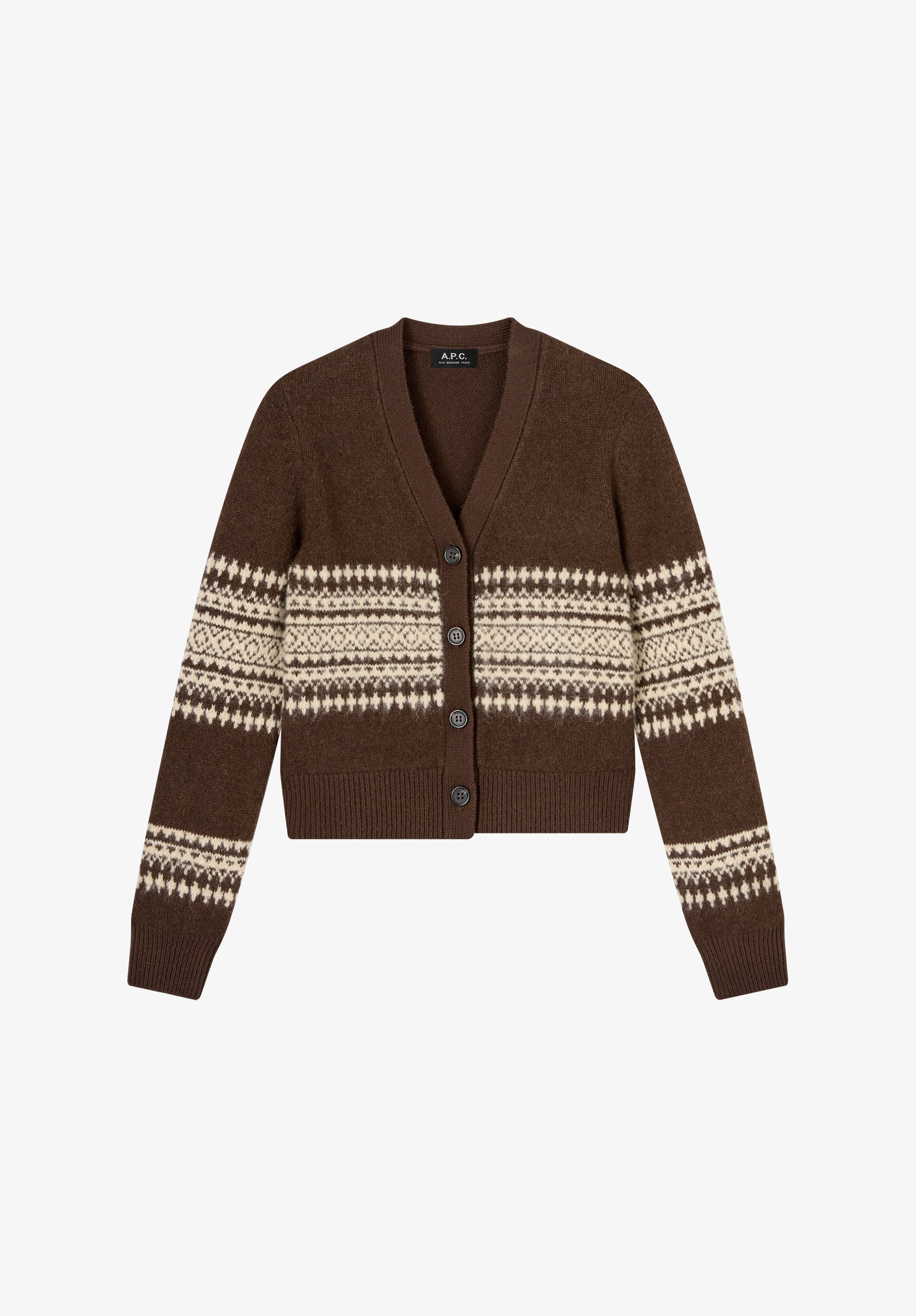 Jacquard-motif cardigan - 0