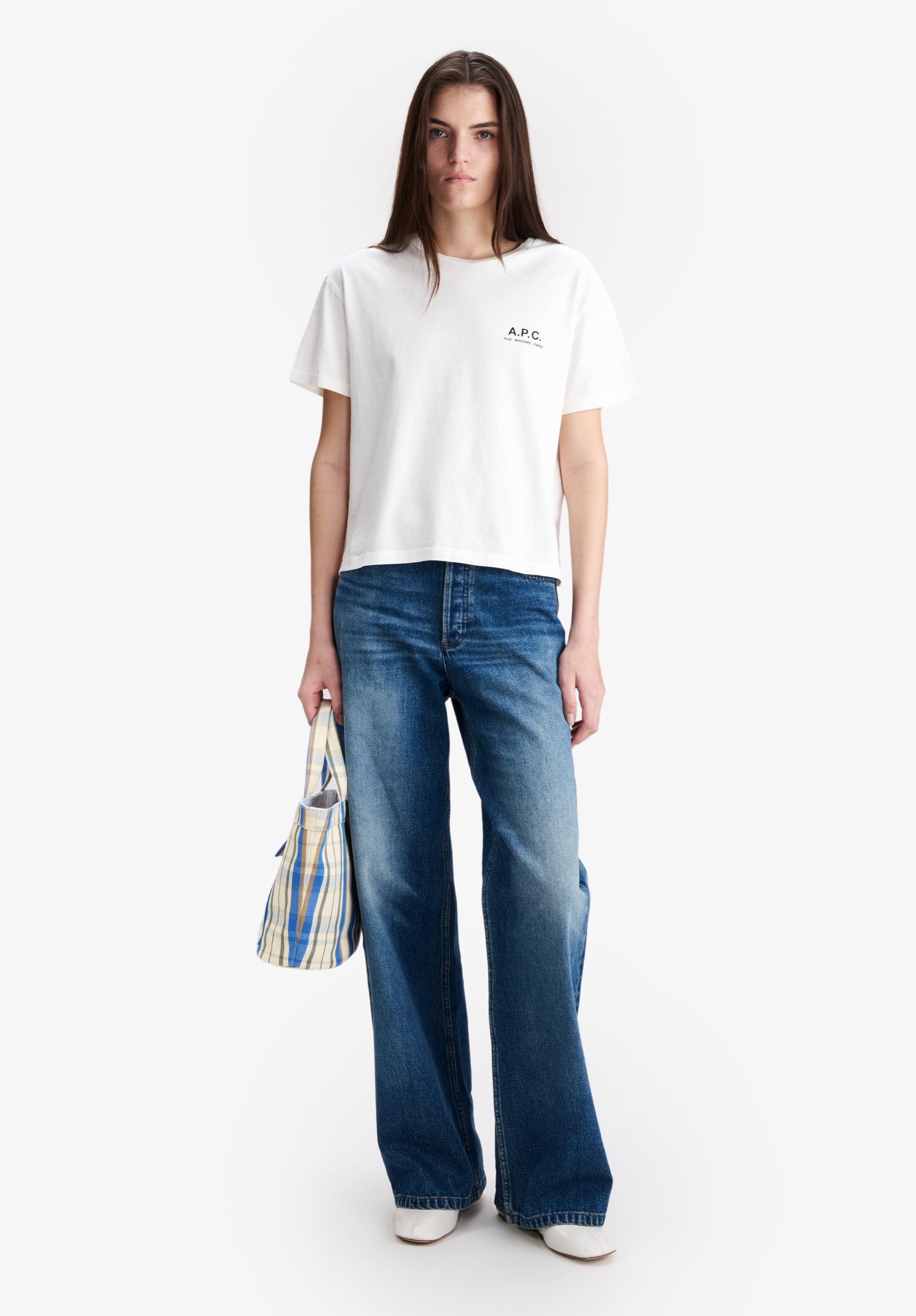 Off-white t-shirt with A.P.C. Rue Madame logo | A.P.C.