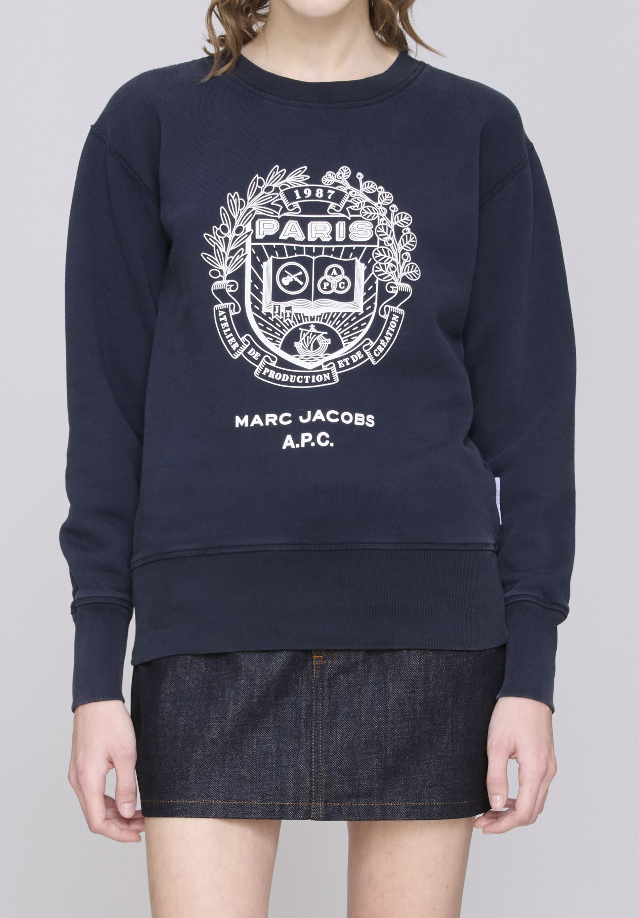 A.P.C. Marc Jacobs. The Shrunken Paris Crewneck - 4