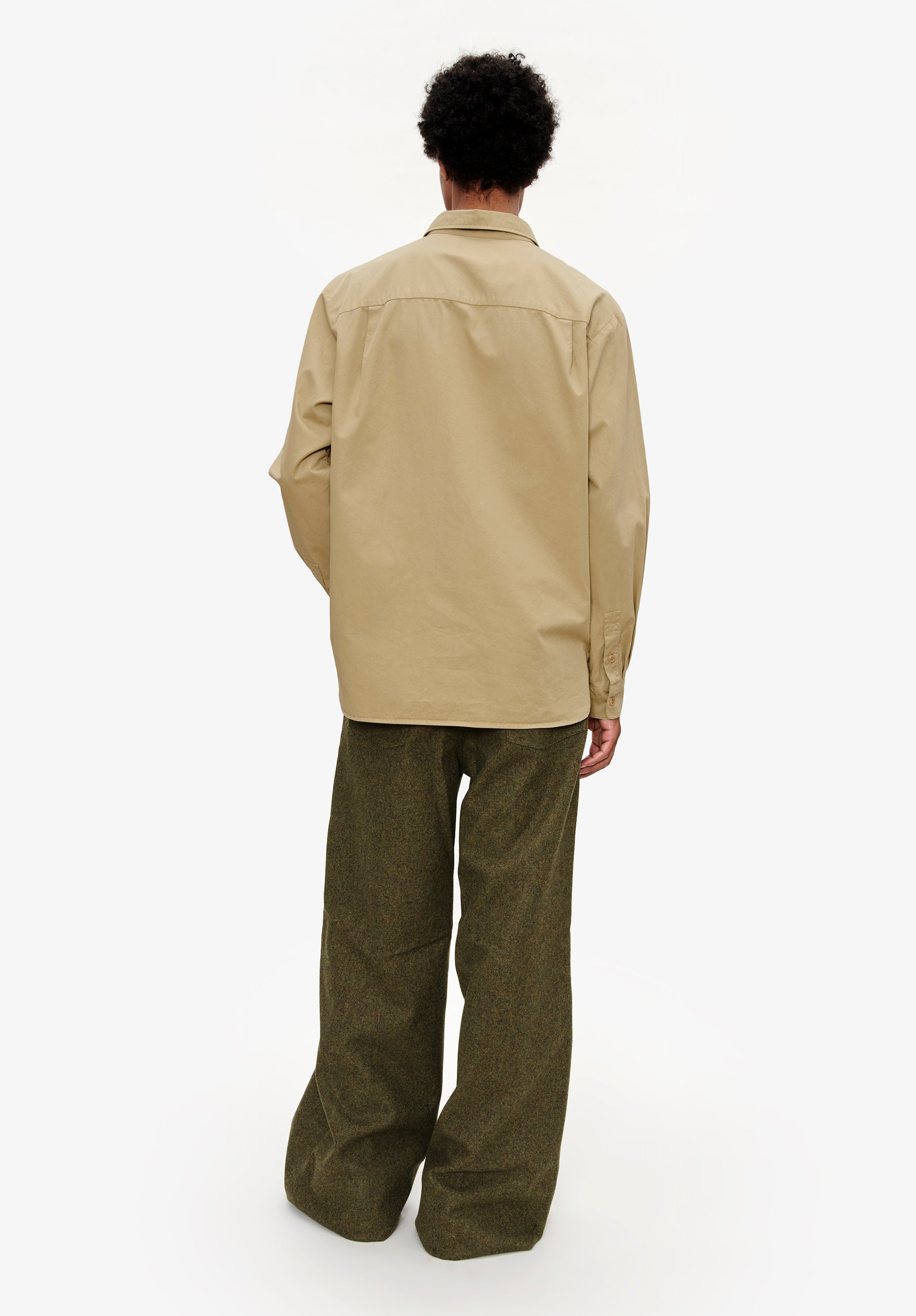 Loose-fit gabardine shirt - 3