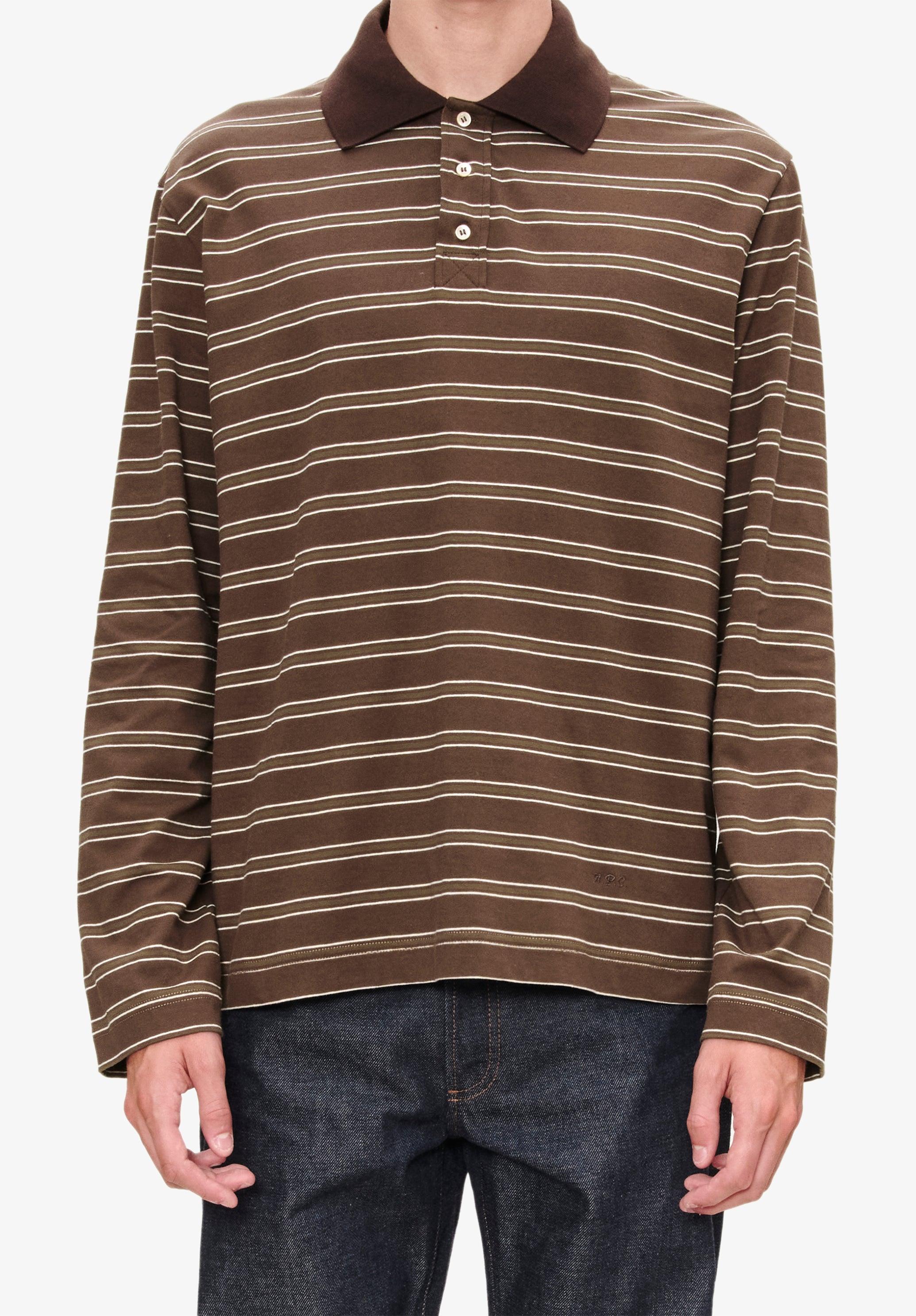 トップス clesste Striped Massive L/S Polo Shirt Long-sleeve striped polo shirt | A.P.C.