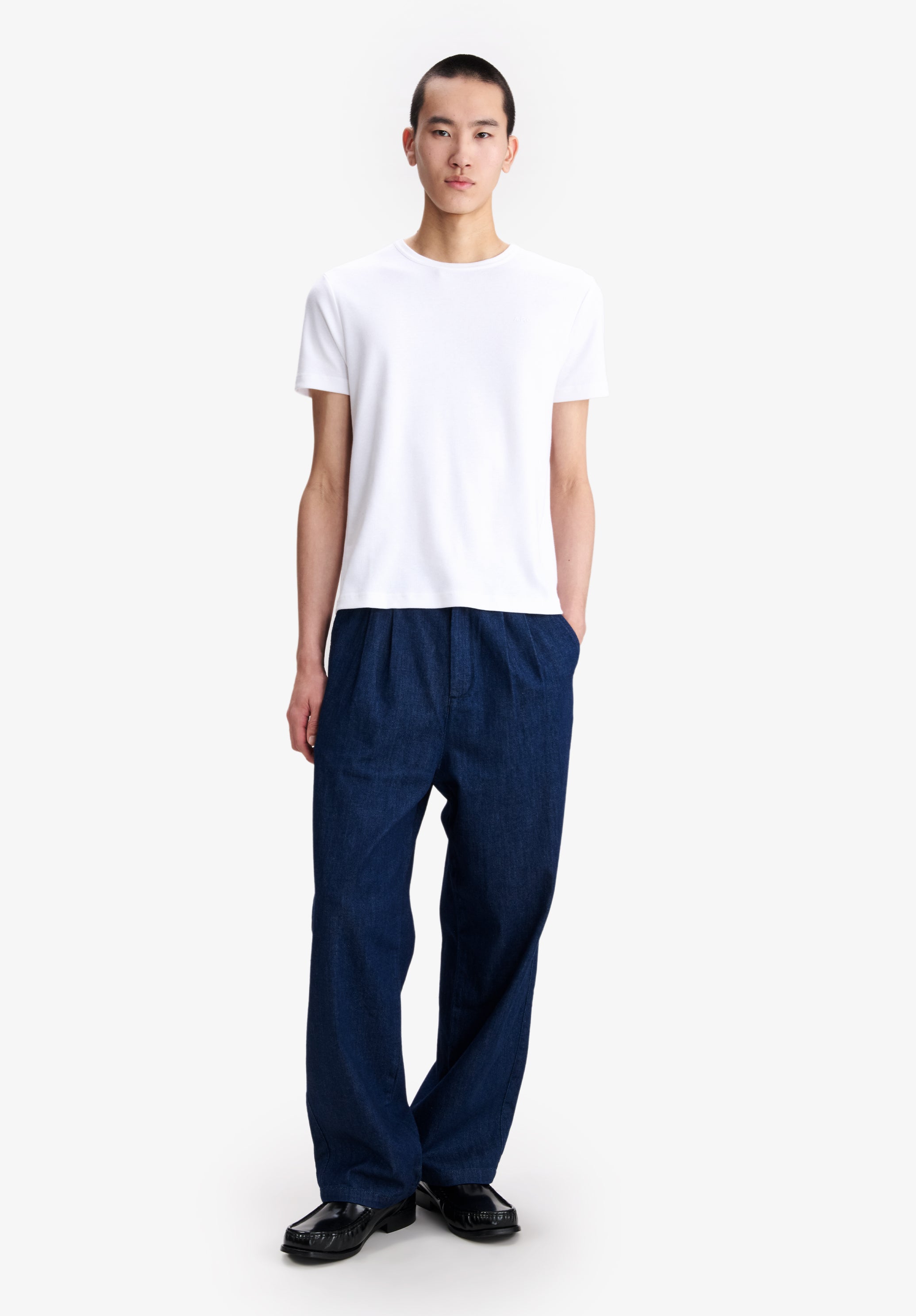 White t-shirt with A.P.C. micro-logo - 1
