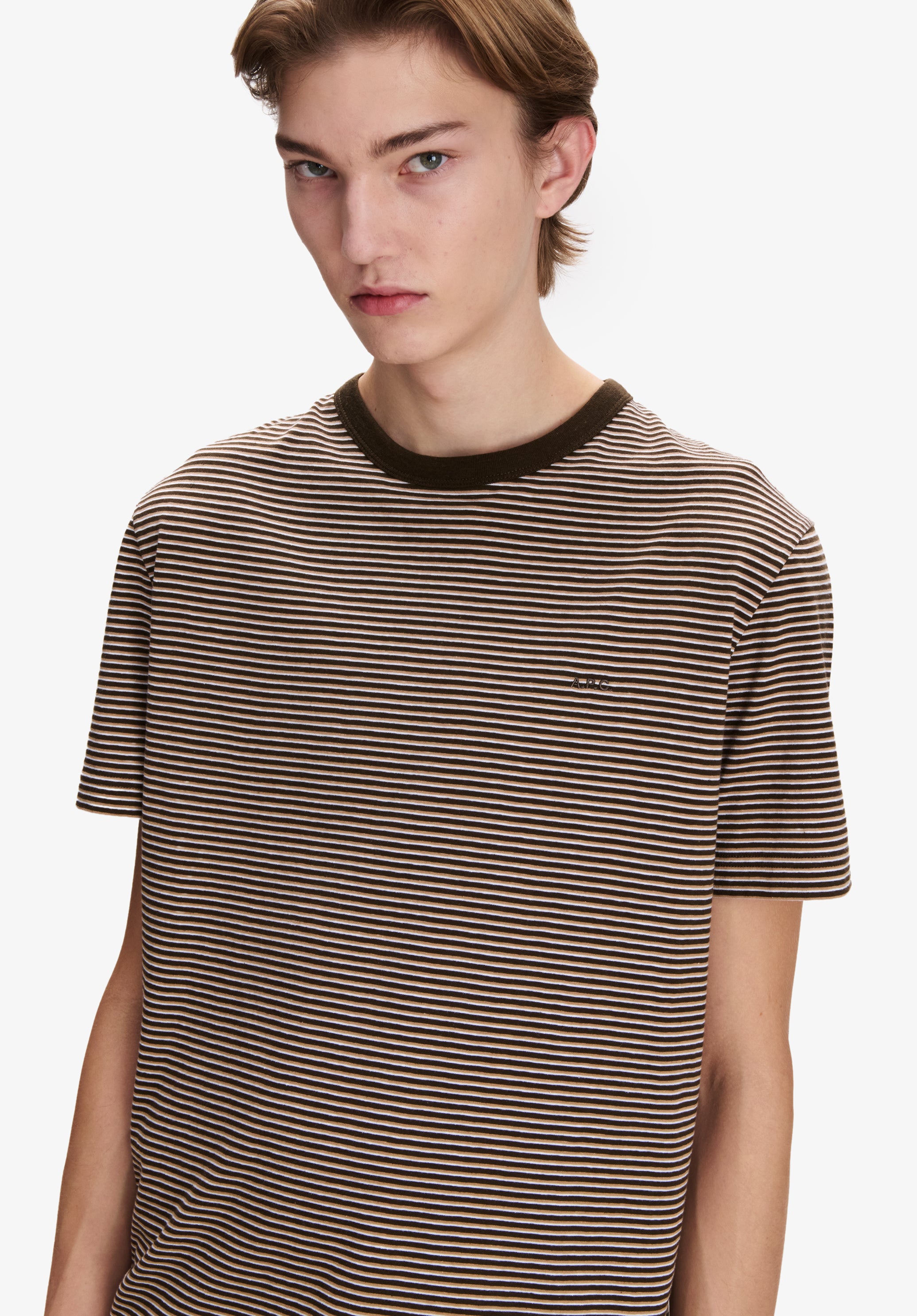 Striped brown t-shirt - 3