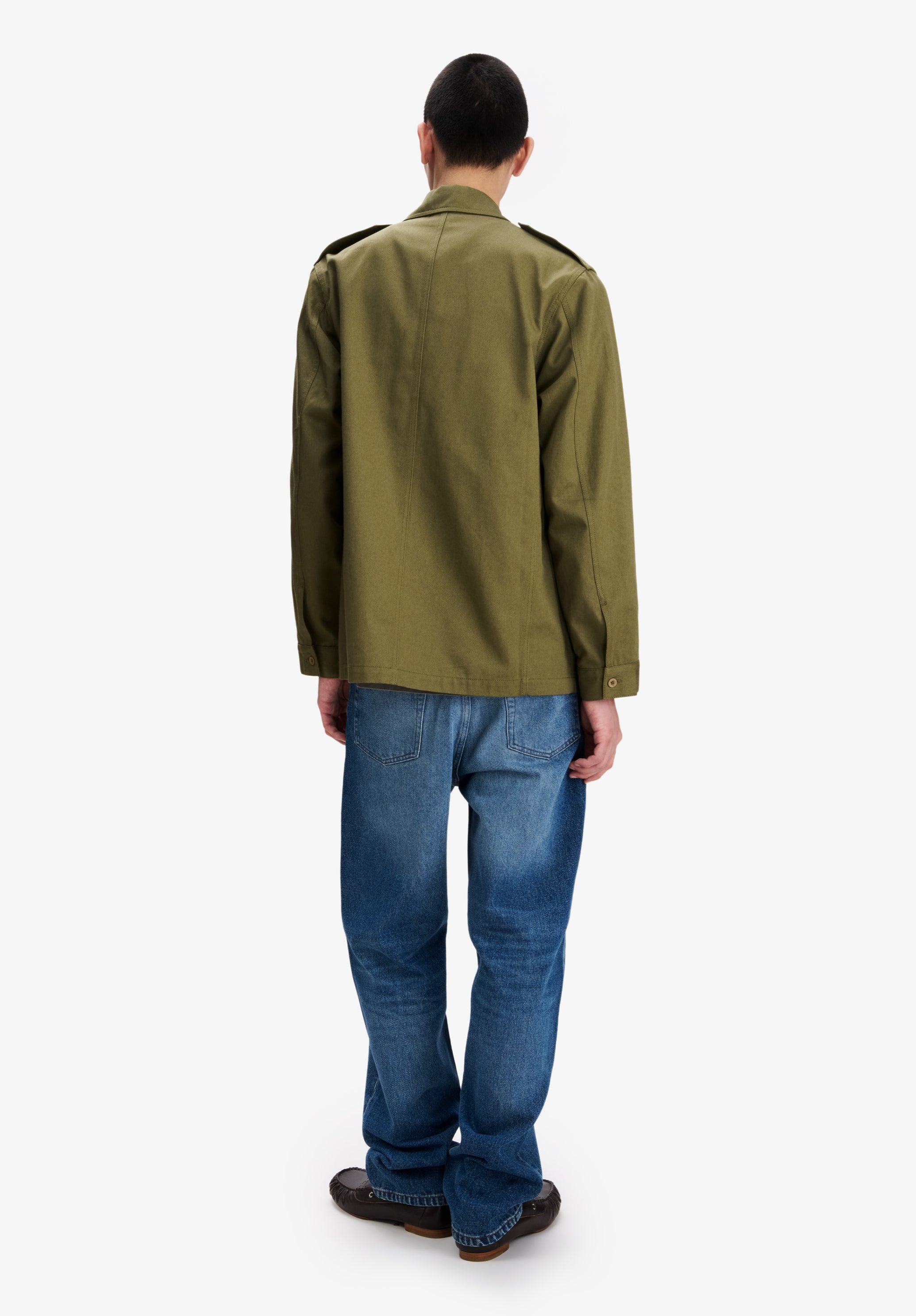 Khaki military-style jacket - 2