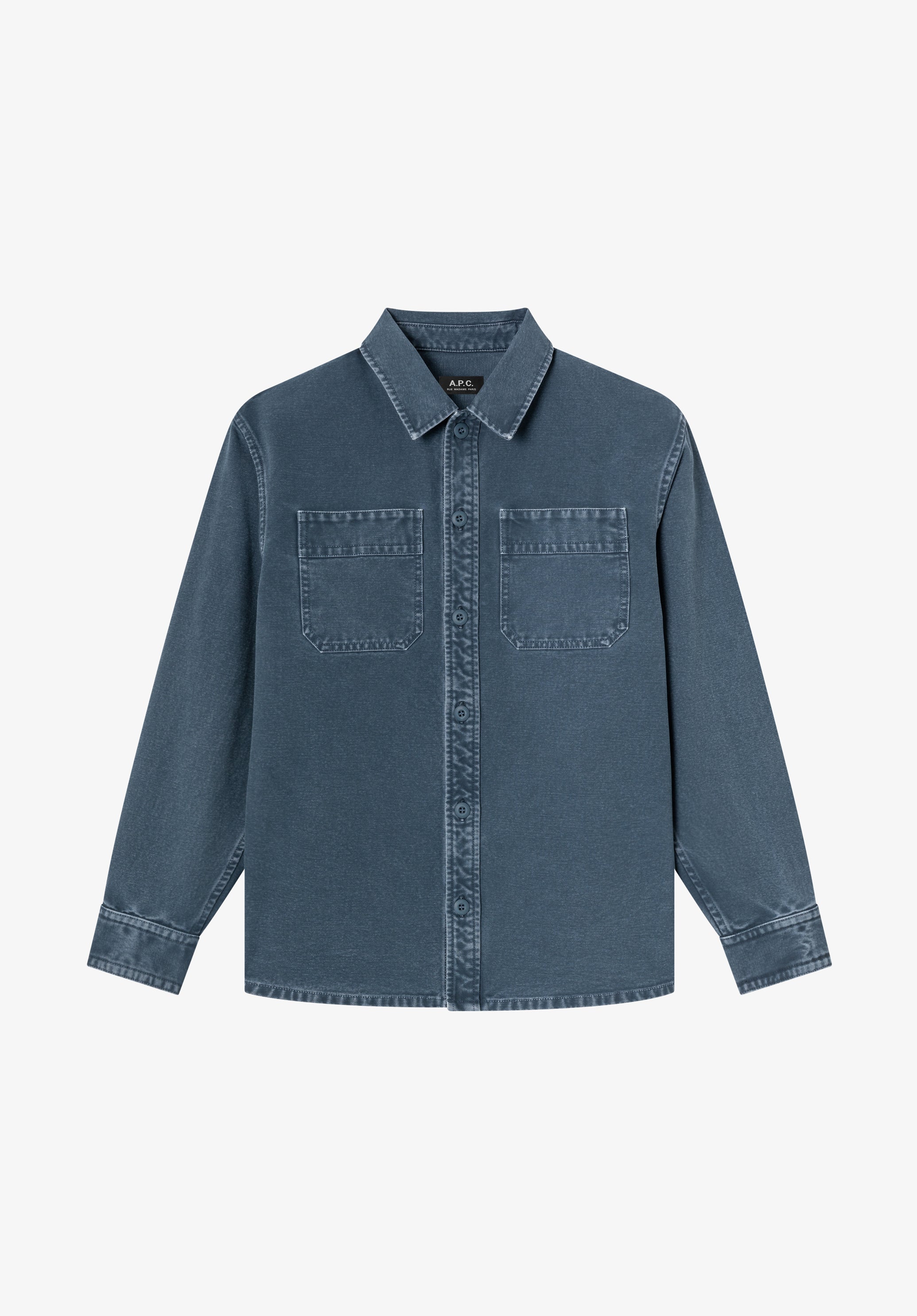 Blue workwear overshirt - 0