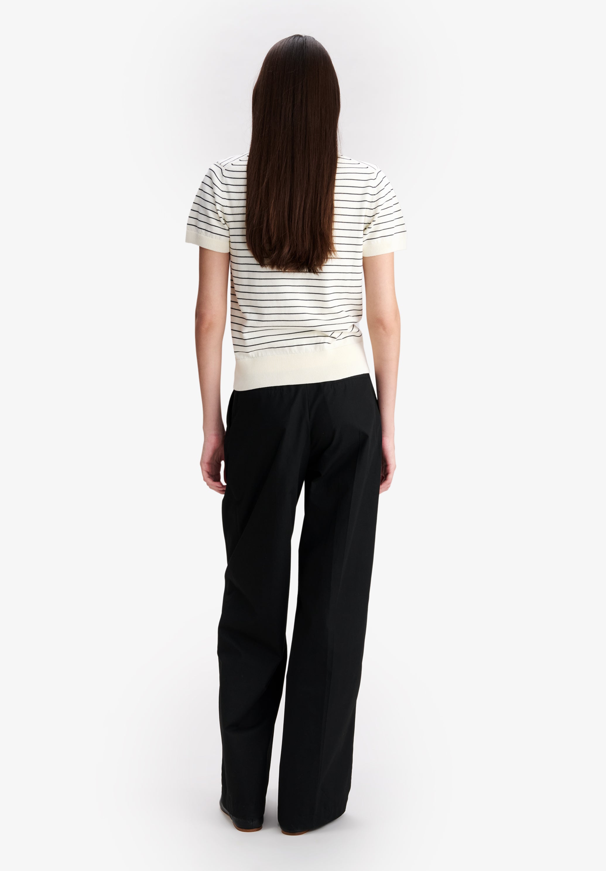 Loose black organic cotton trousers - 2