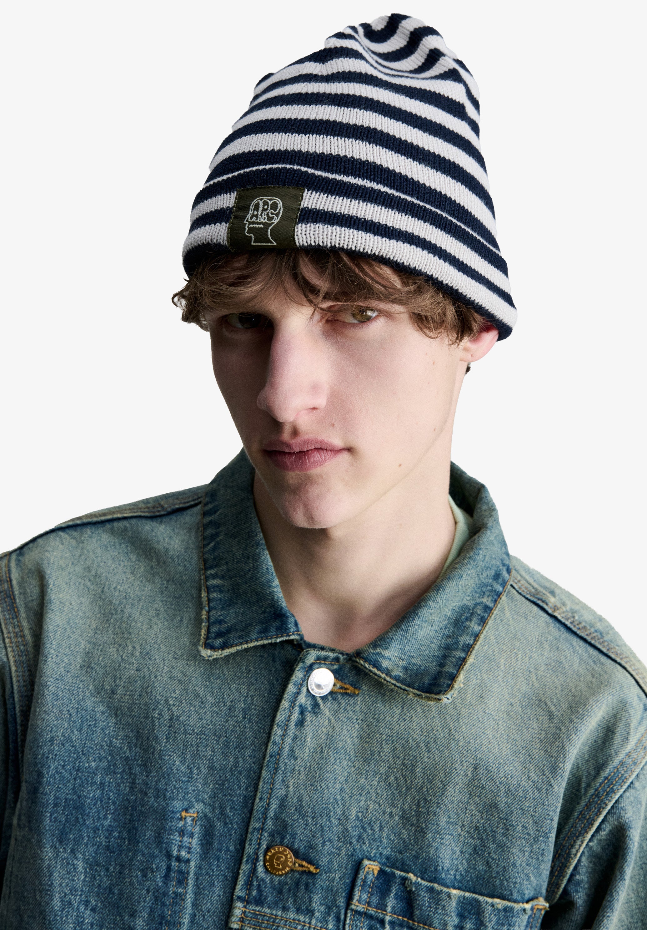 A.P.C. x Brain Dead Striped cotton beanie | A.P.C.