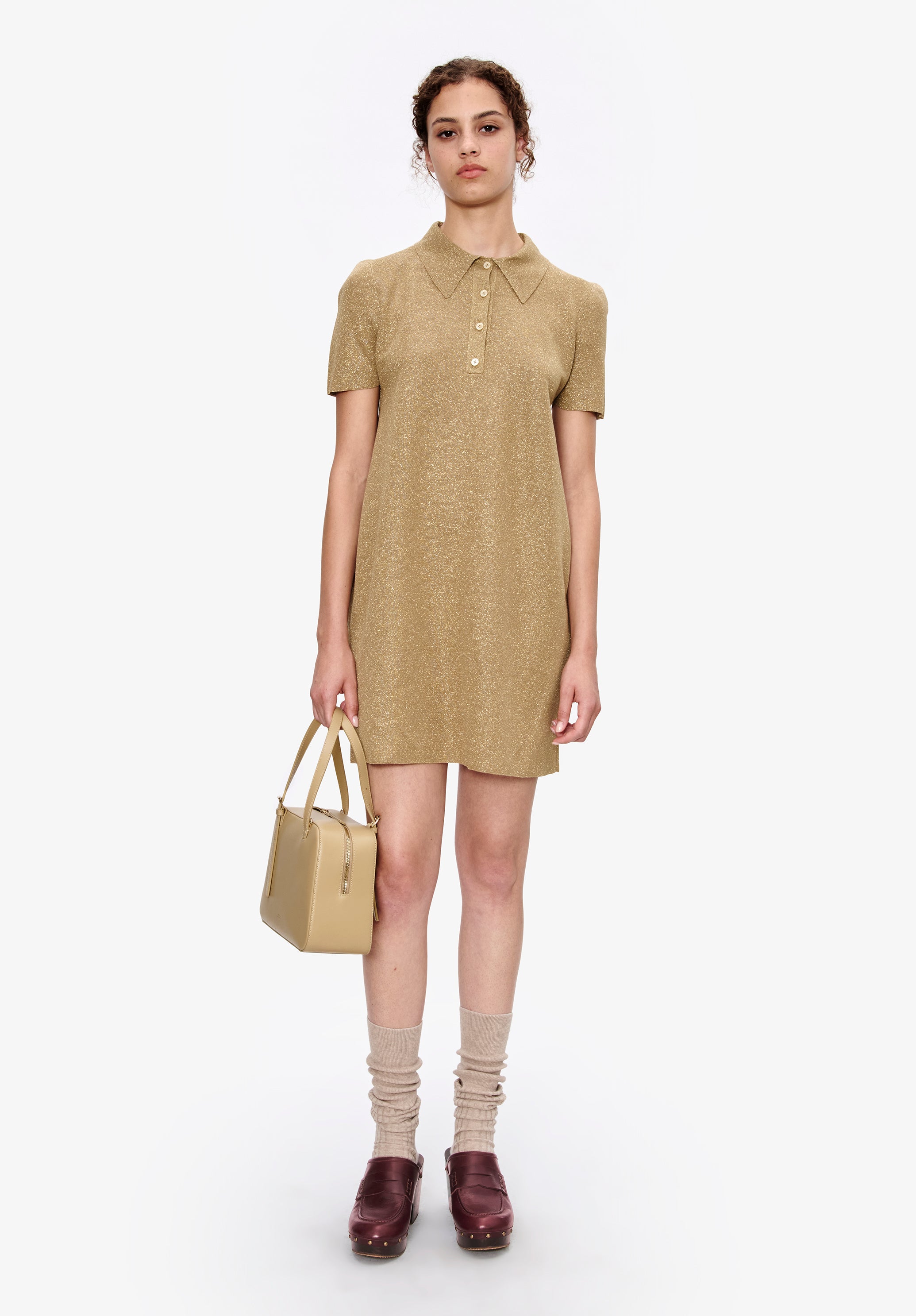 Metallic Polokleid