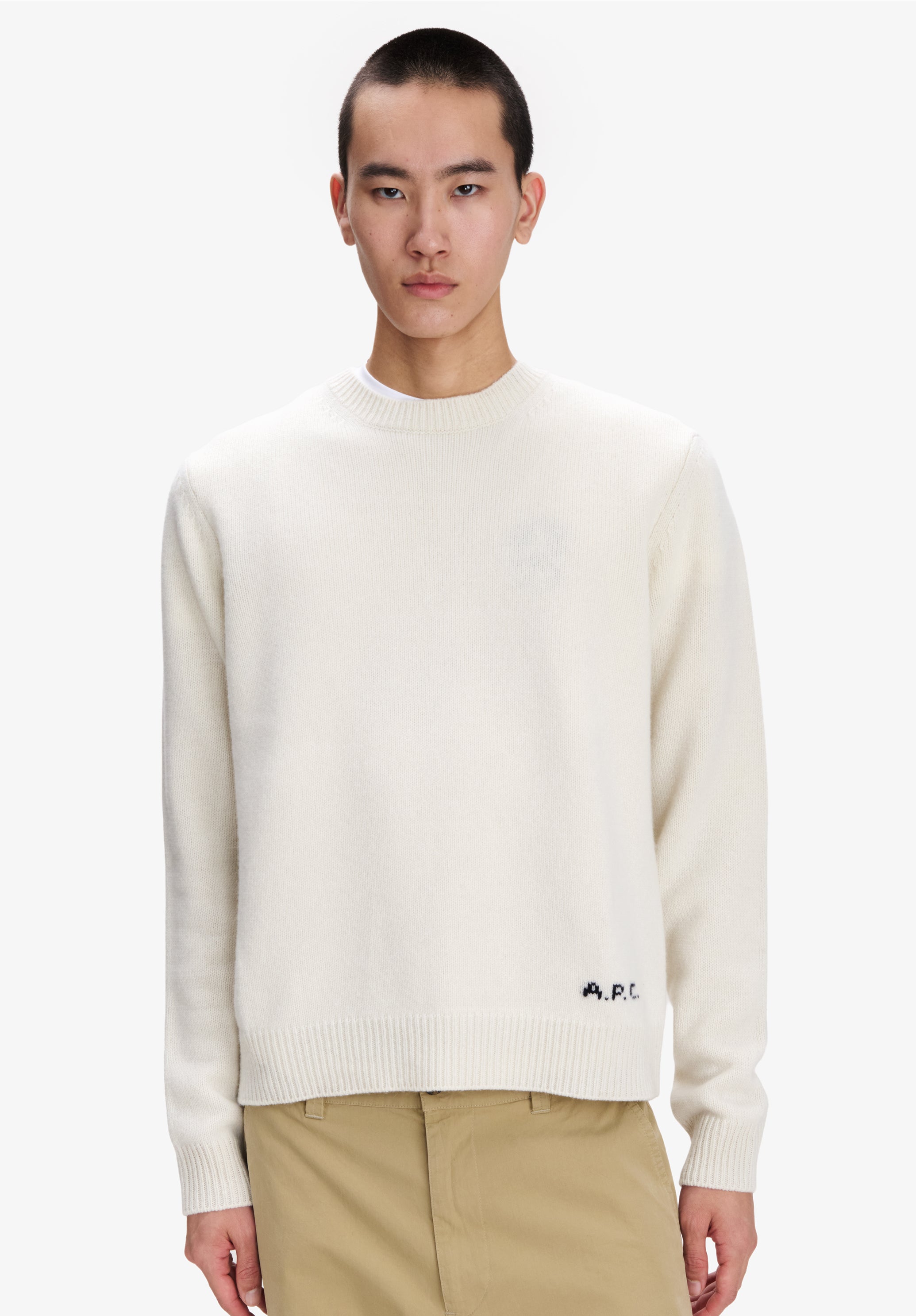 Loose ecru wool sweater - 3