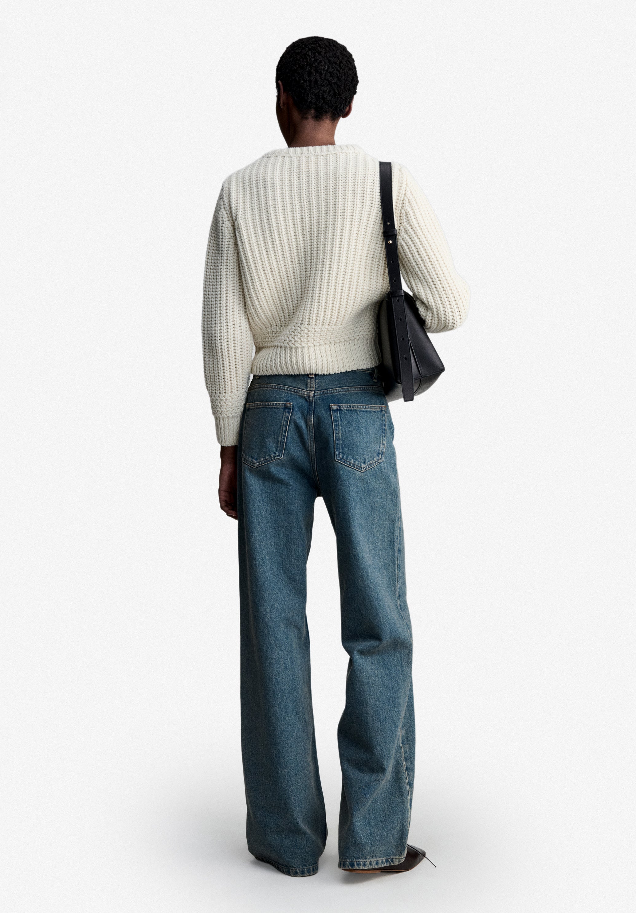 Ecru sweater in recycled wool - 2