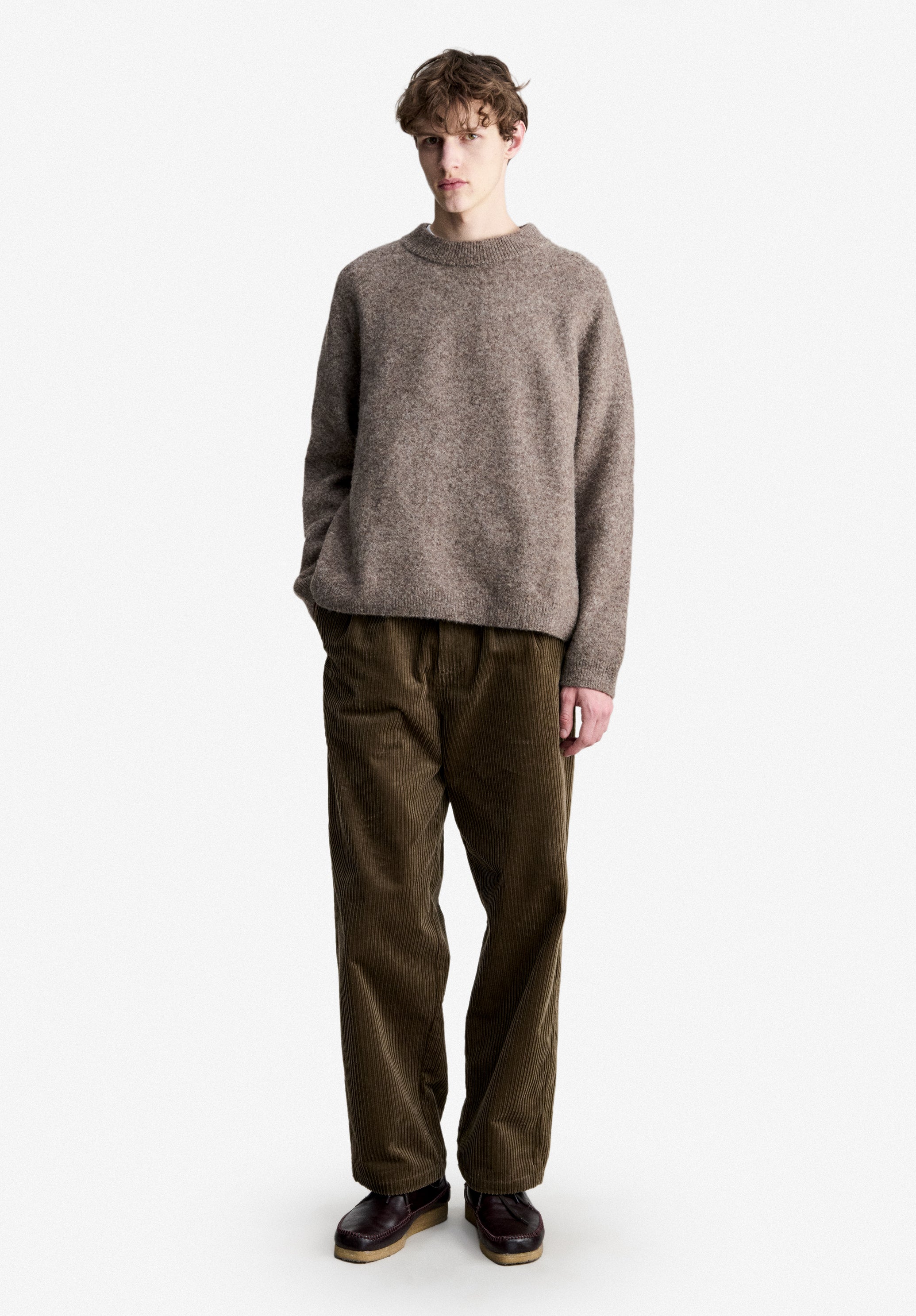 Loose-fit taupe brown sweater - 1