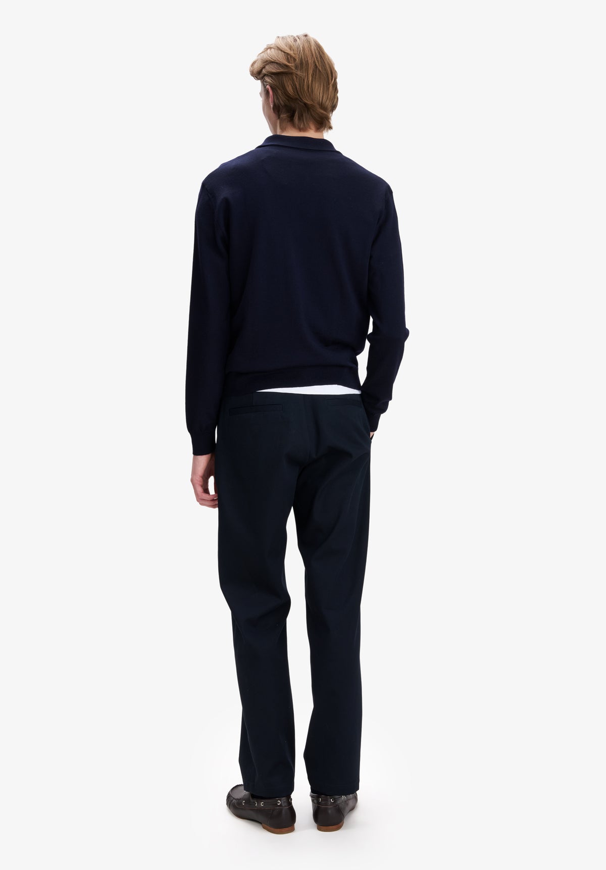 Long-sleeved wool polo shirt - 2