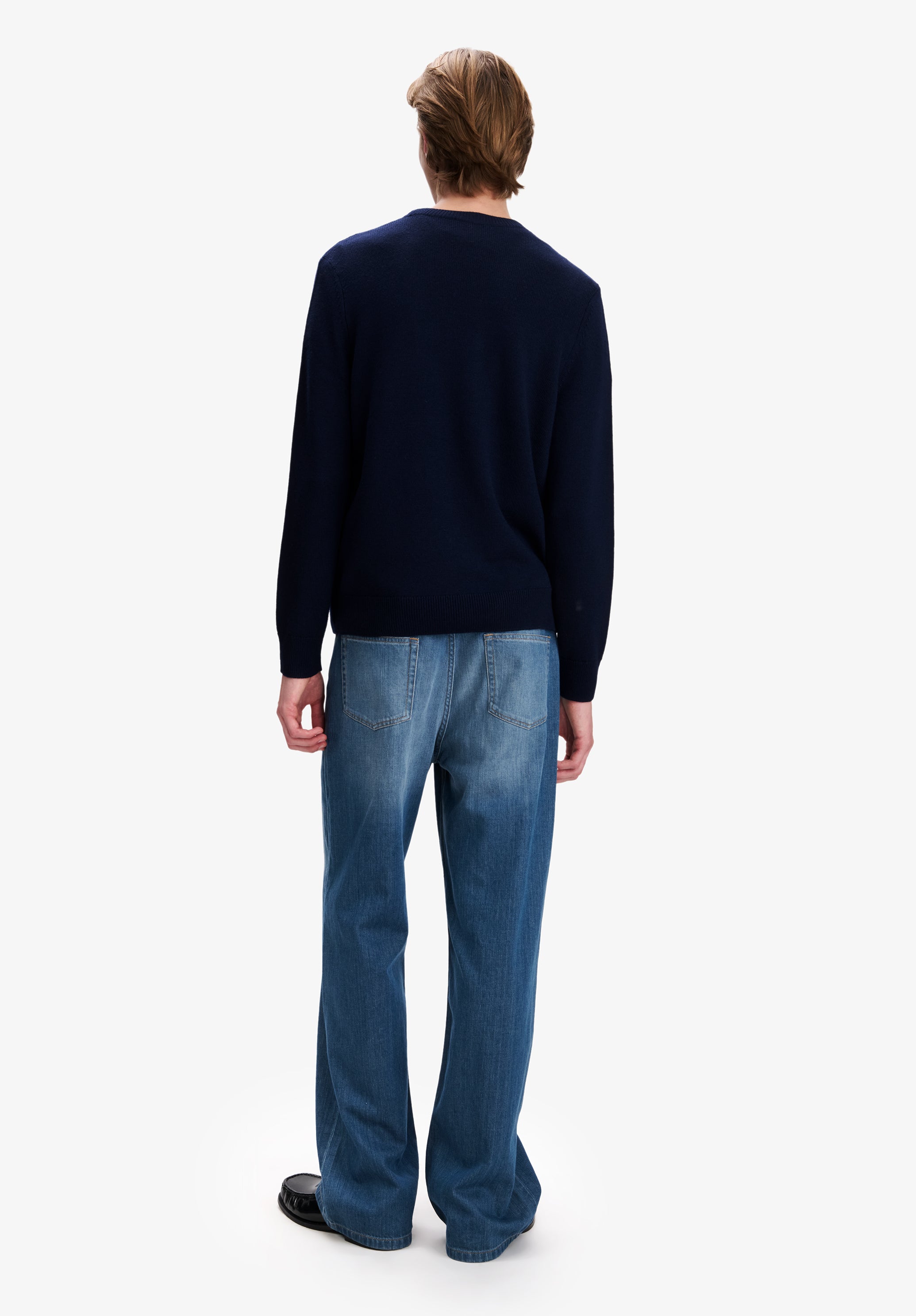 Navy blue sweater with A.P.C. logo - 2