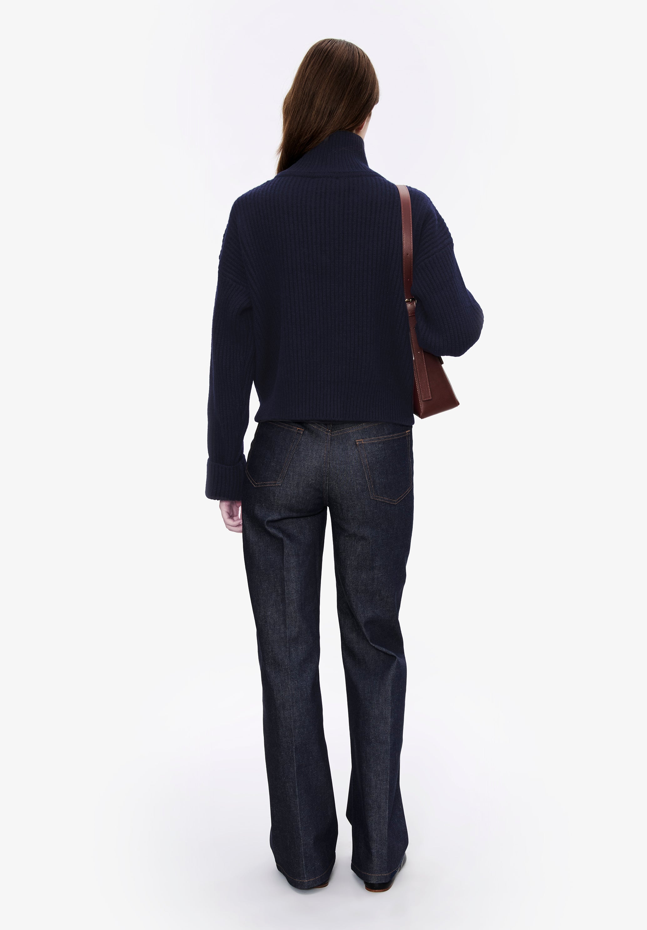 Wide-rib jumper with trucker collar - 3