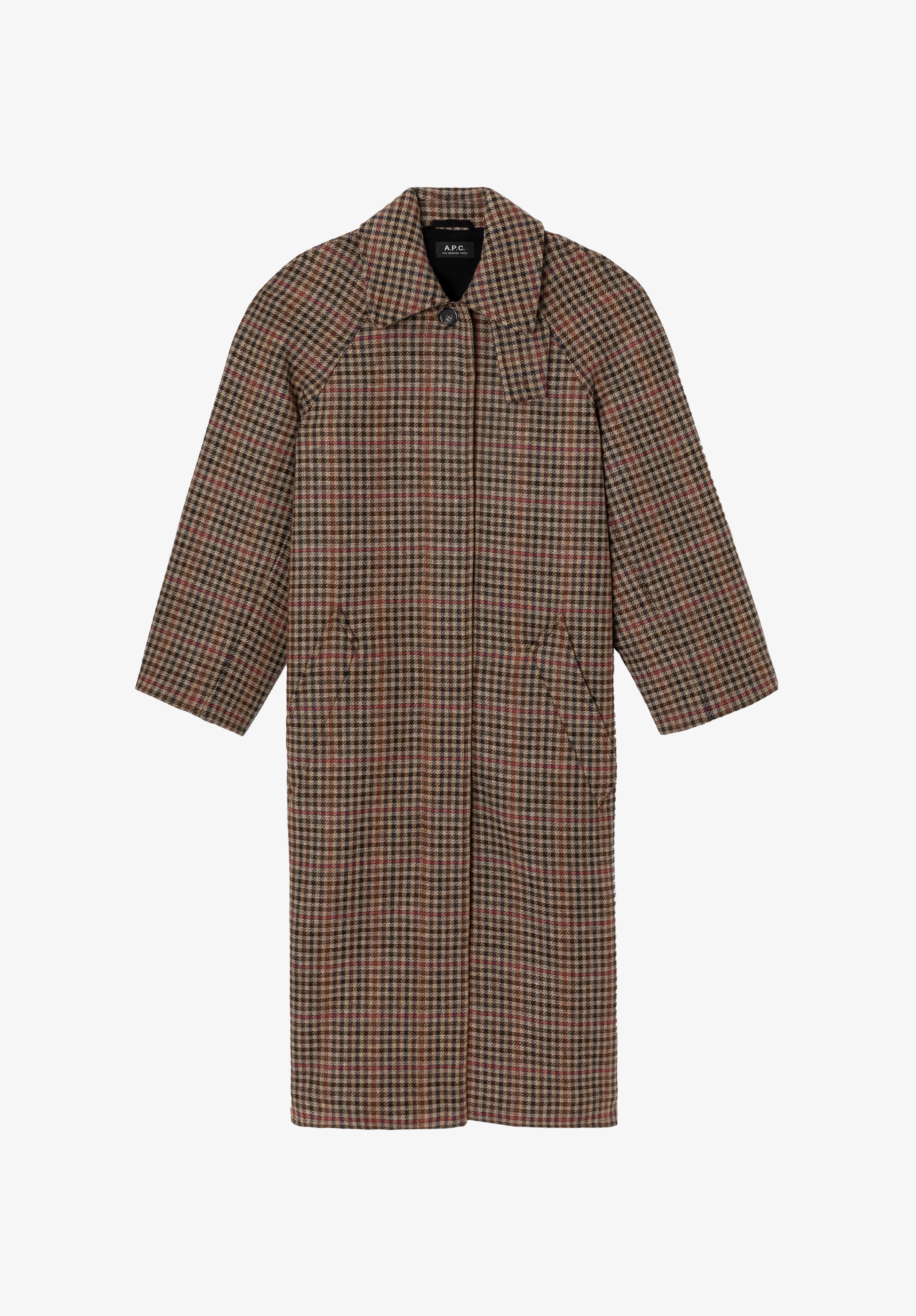 Oversize tartan coat with raglan sleeves | A.P.C.