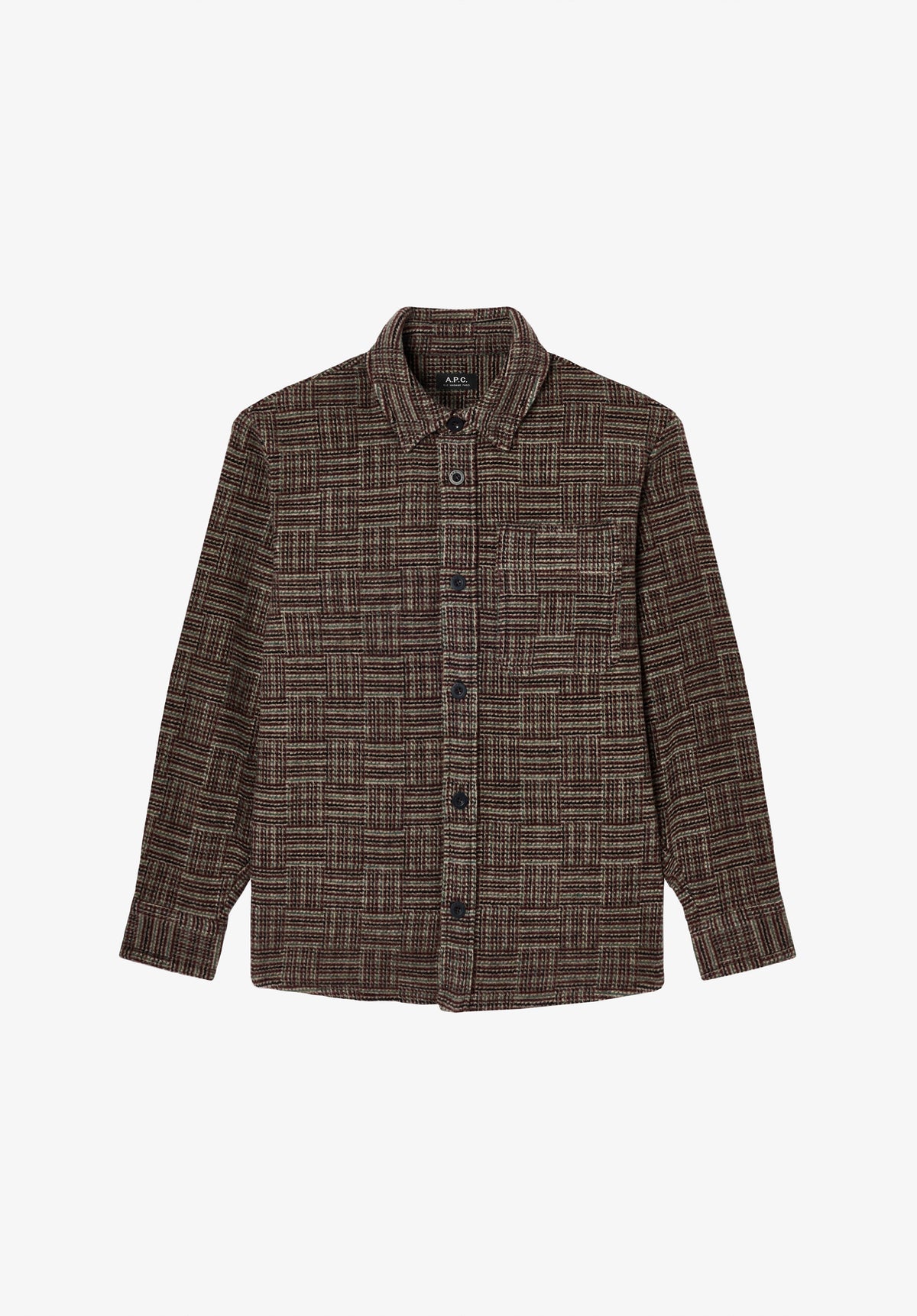 Dickes bordeauxrotes Overshirt
