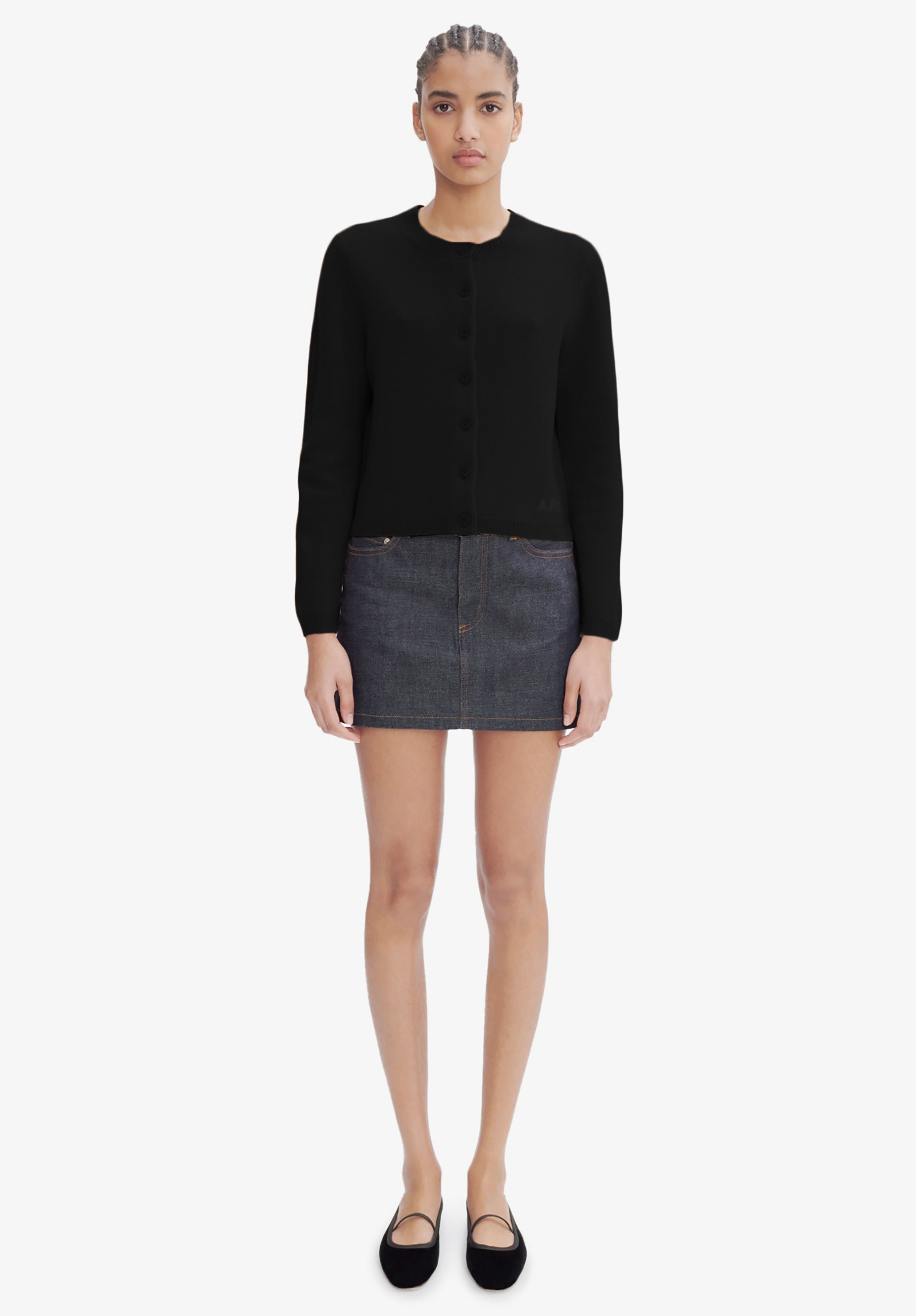 1994 A.P.C. ウールニットカーディガン フランス製 ブラック Mila cardigan | A.P.C.